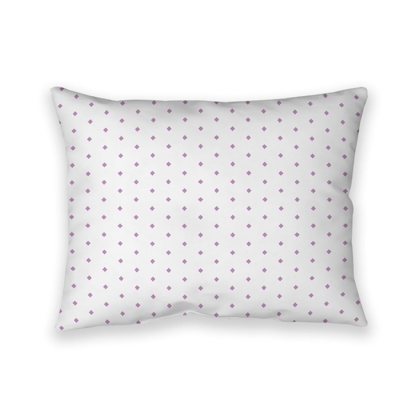 Off-White Cotton Canvas Cushion Covers with Fine Mauve Diamonds on Front, CACU-CC-1360-111, 66 x 51 cm, 26 x 20 inches
