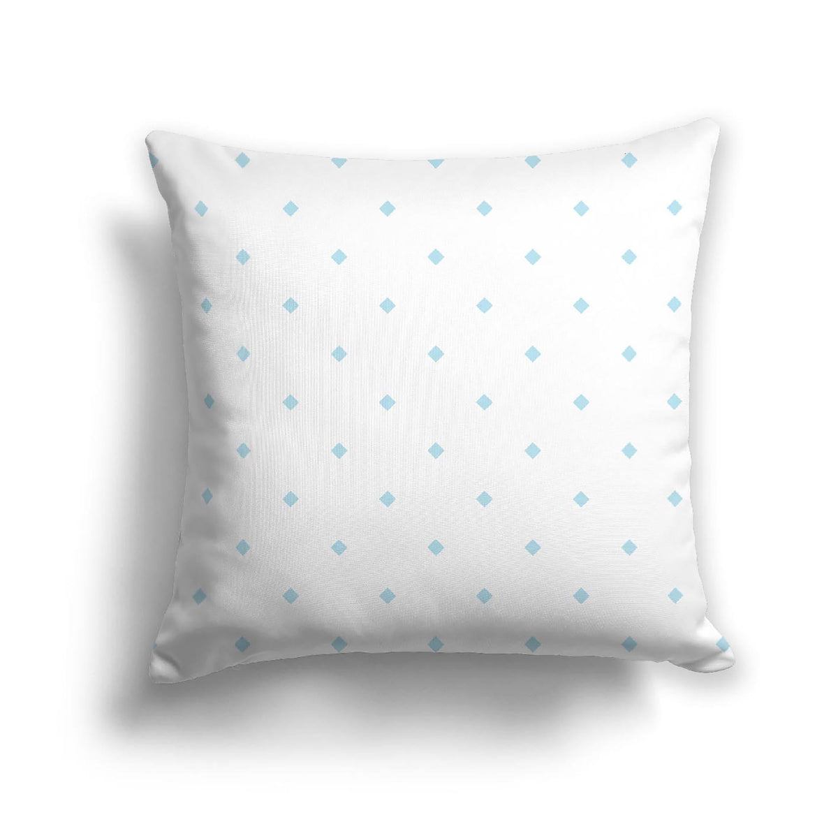 Off-White Cotton Canvas Cushion Covers with Blue Diamonds on Front #CACU-CC-1370-101