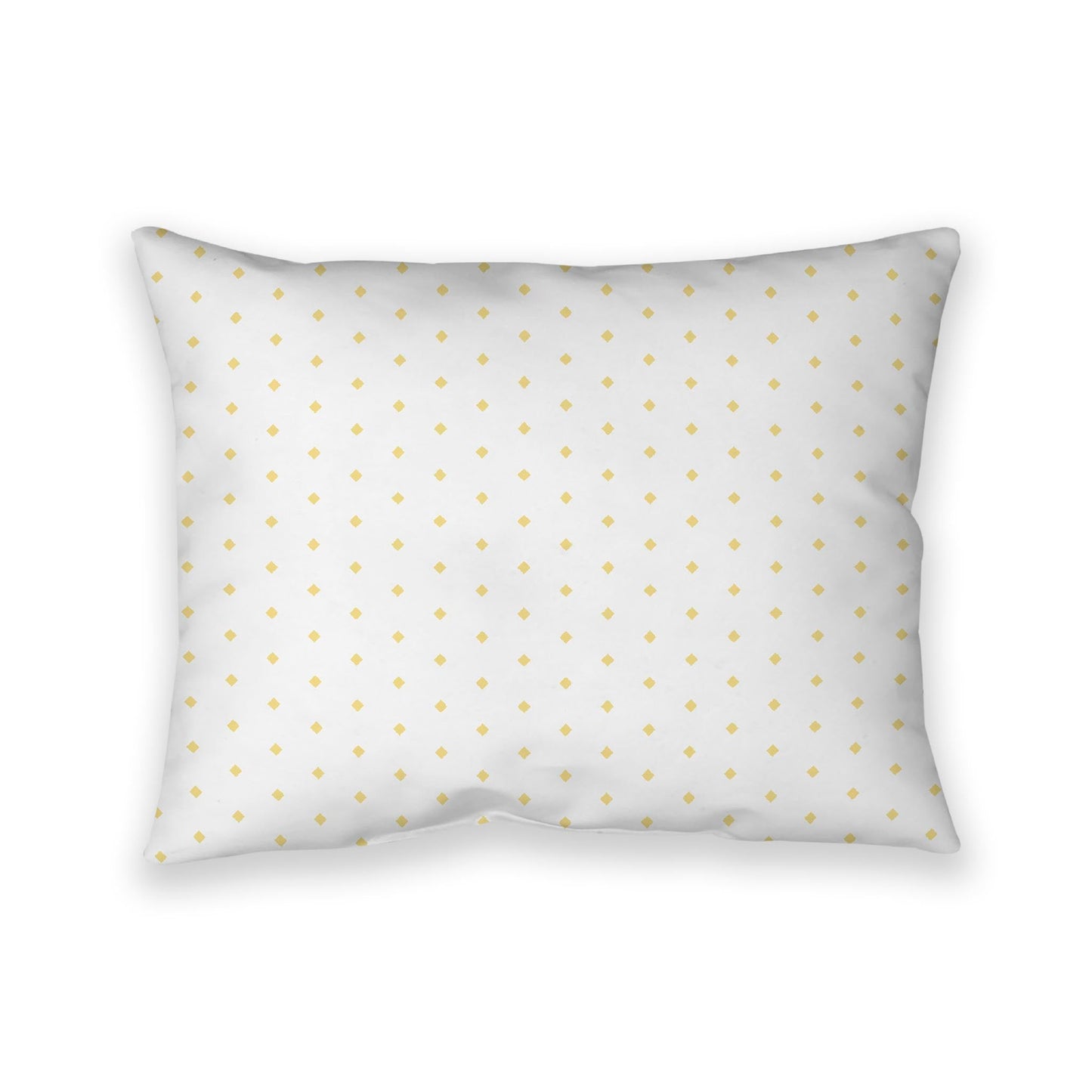 Off-White Cotton Canvas Cushion Covers with Fine Yellow Diamonds on Front, CACU-CC-1381-111, 66 x 51 cm, 26 x 20 inches