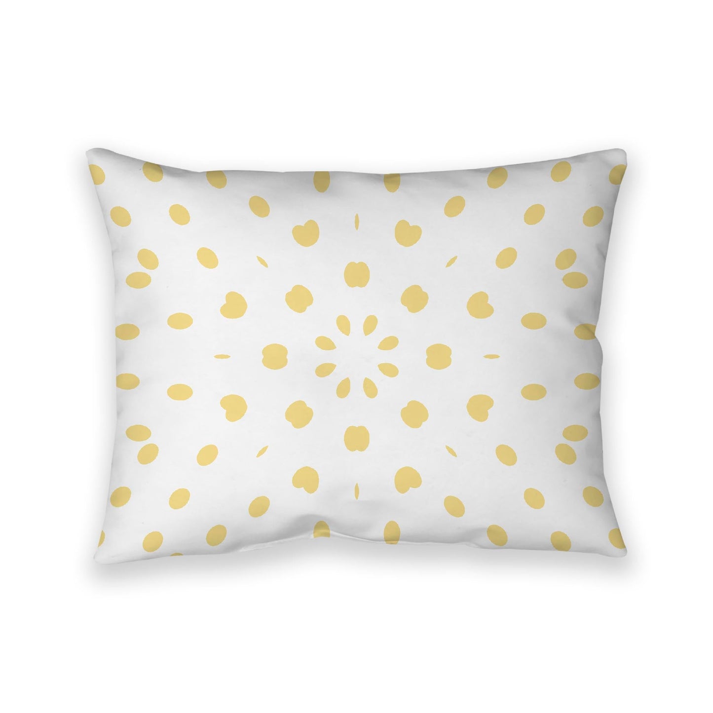 Off-White Cotton Canvas Cushion Covers with Yellow Burst Pattern on Front, CACU-CC-1381-231, 66 x 51 cm, 26 x 20 inches