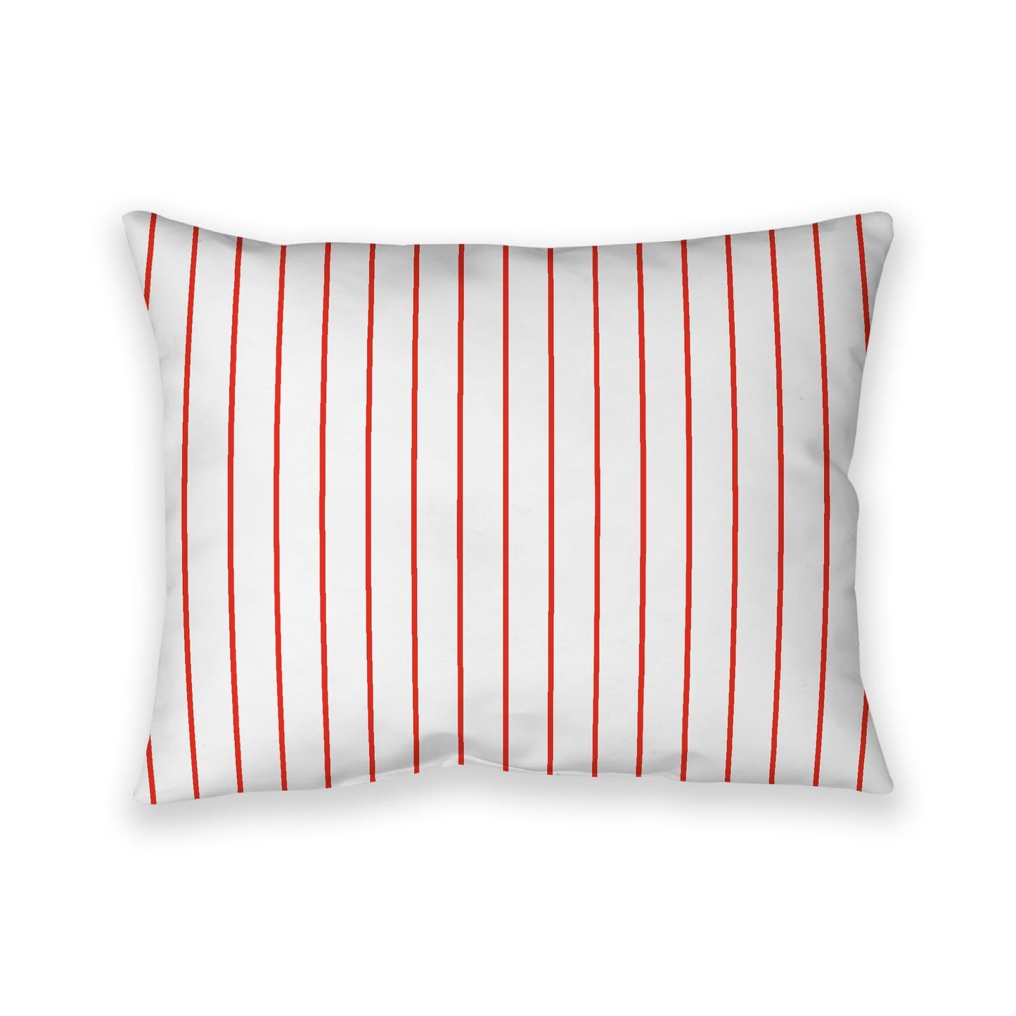 Off-White Cotton Canvas Cushion Covers with Fine Red Stripes on Front, CACU-CC-1410-151, 66 x 51 cm, 26 x 20 inches