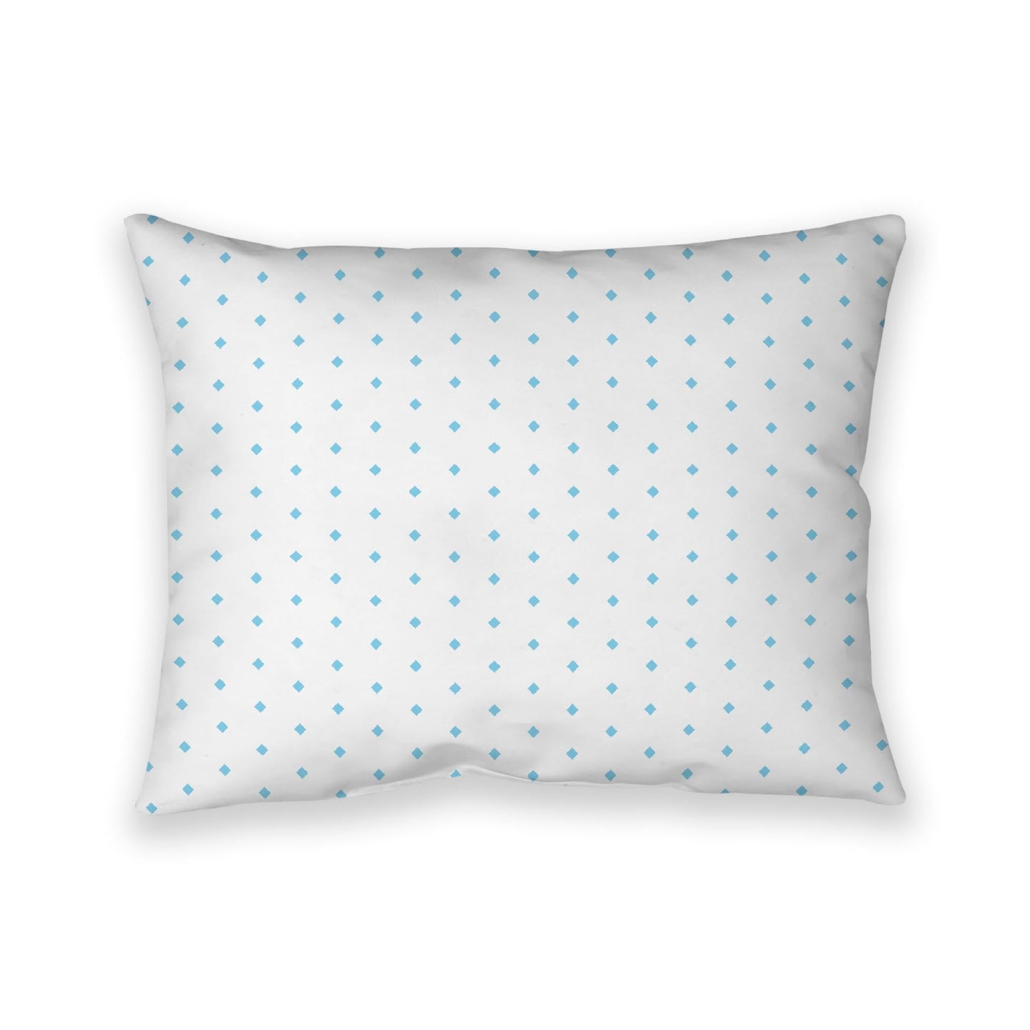 Off-White Cotton Canvas Cushion Covers with Fine Blue Diamonds on Front, CACU-CC-1430-111, 66 x 51 cm, 26 x 20 inches
