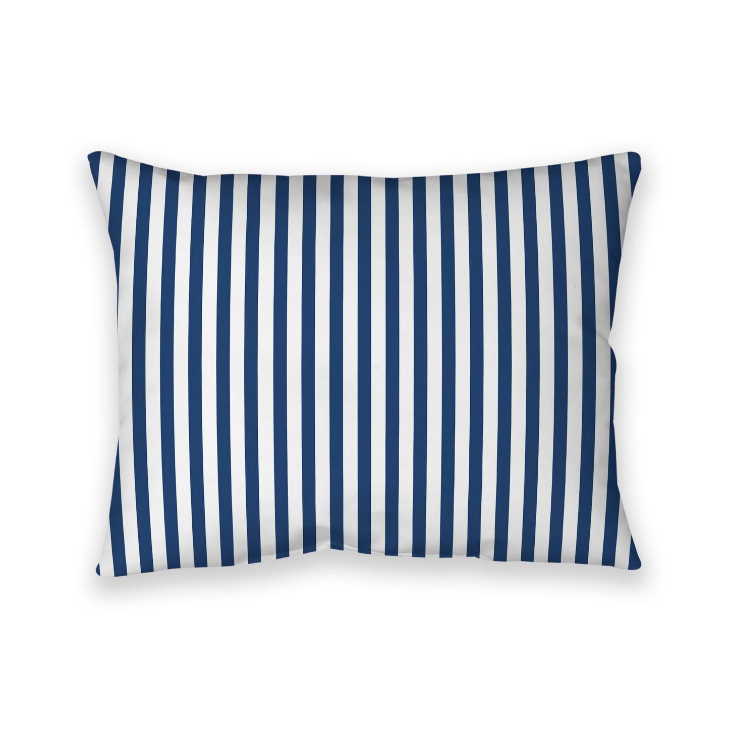 Off-white Cotton Canvas Cushion Covers with Thin Royal Blue Bars on Front, CACU-CC-1291-241, 66 x 51 cm / 26 x 20 inches