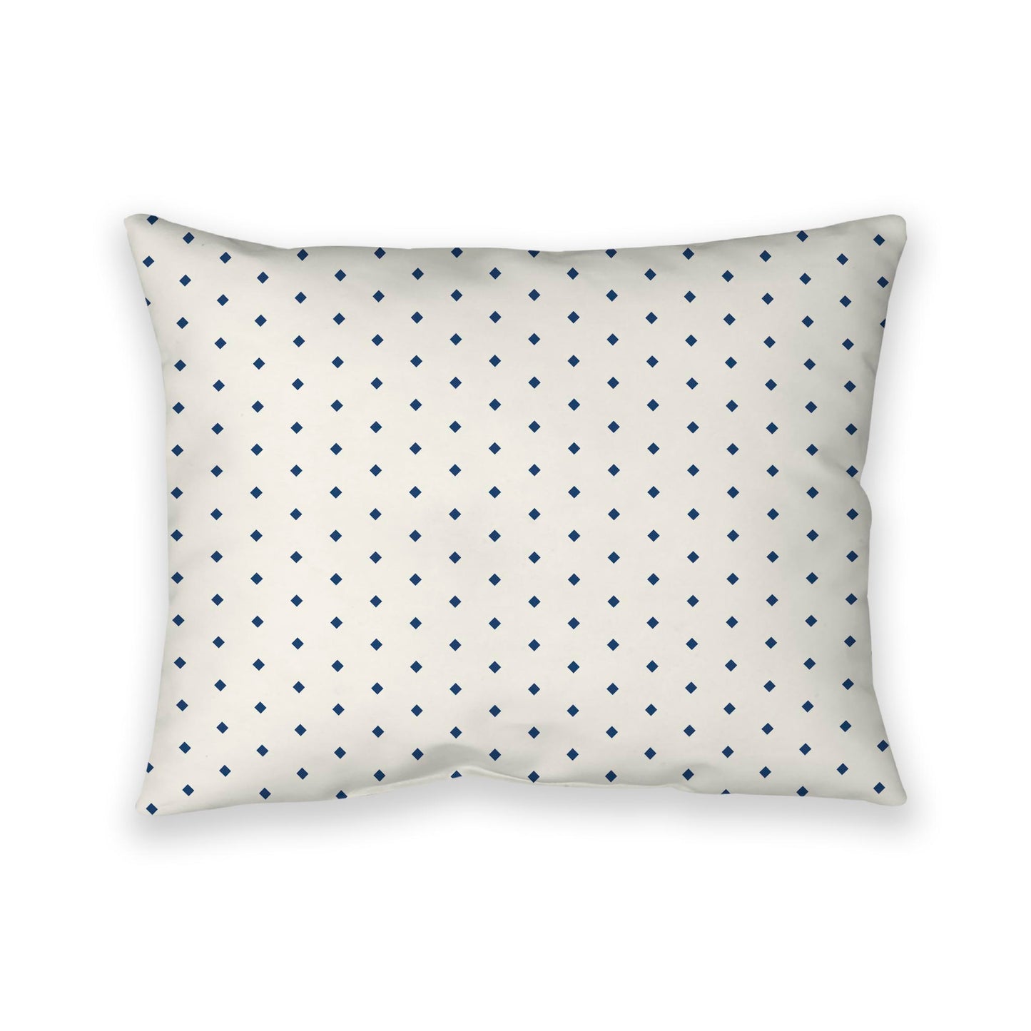 Pale Cream Cotton Canvas Cushion Covers with Fine Royal Blue Diamonds on Front, CACU-CC-1293-111, 66 x 51 cm / 26 x 20 inches
