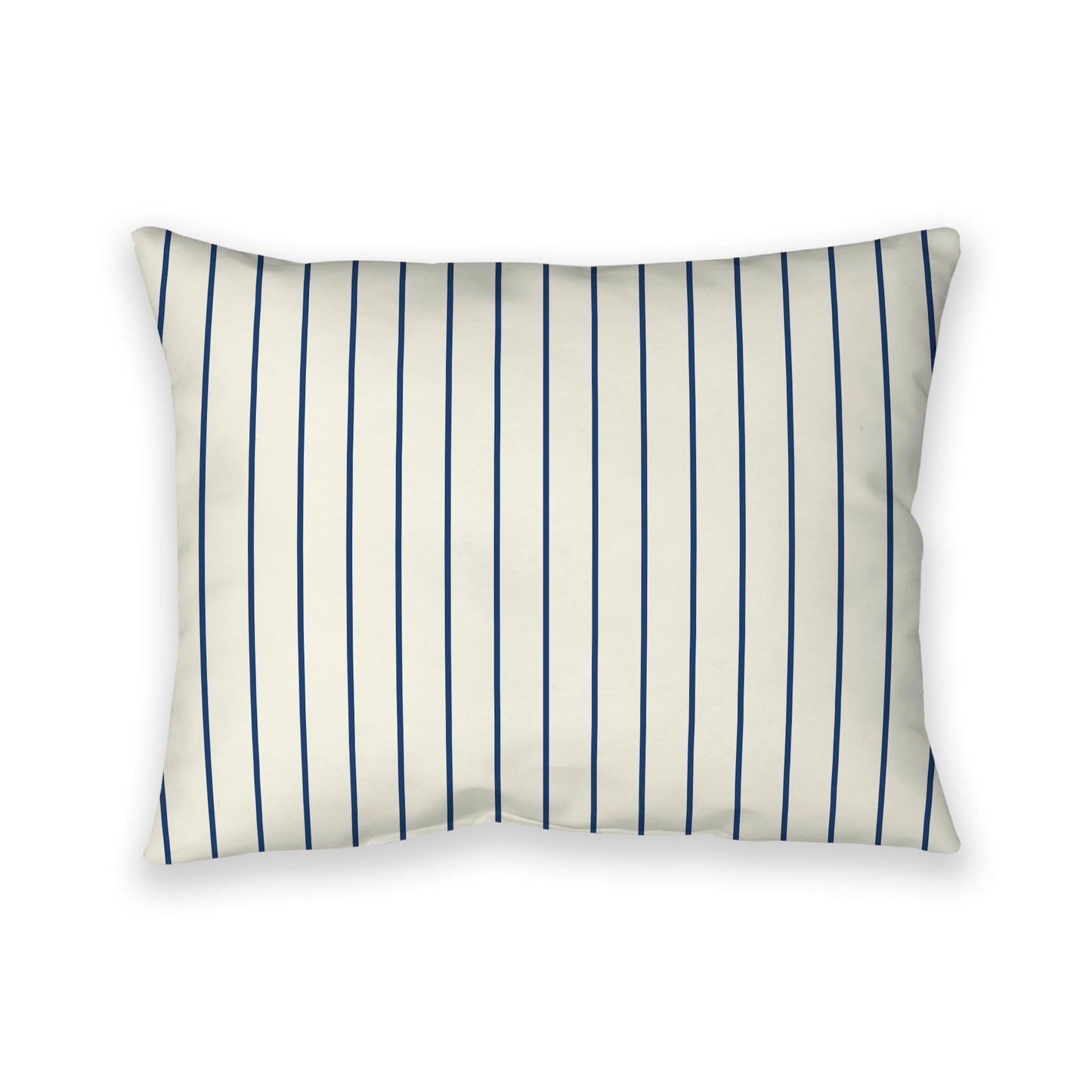 Pale Cream Cotton Canvas Cushion Covers with Fine Royal Blue Stripes on Front, CACU-CC-1293-151, 66 x 51 cm / 26 x 20 inches