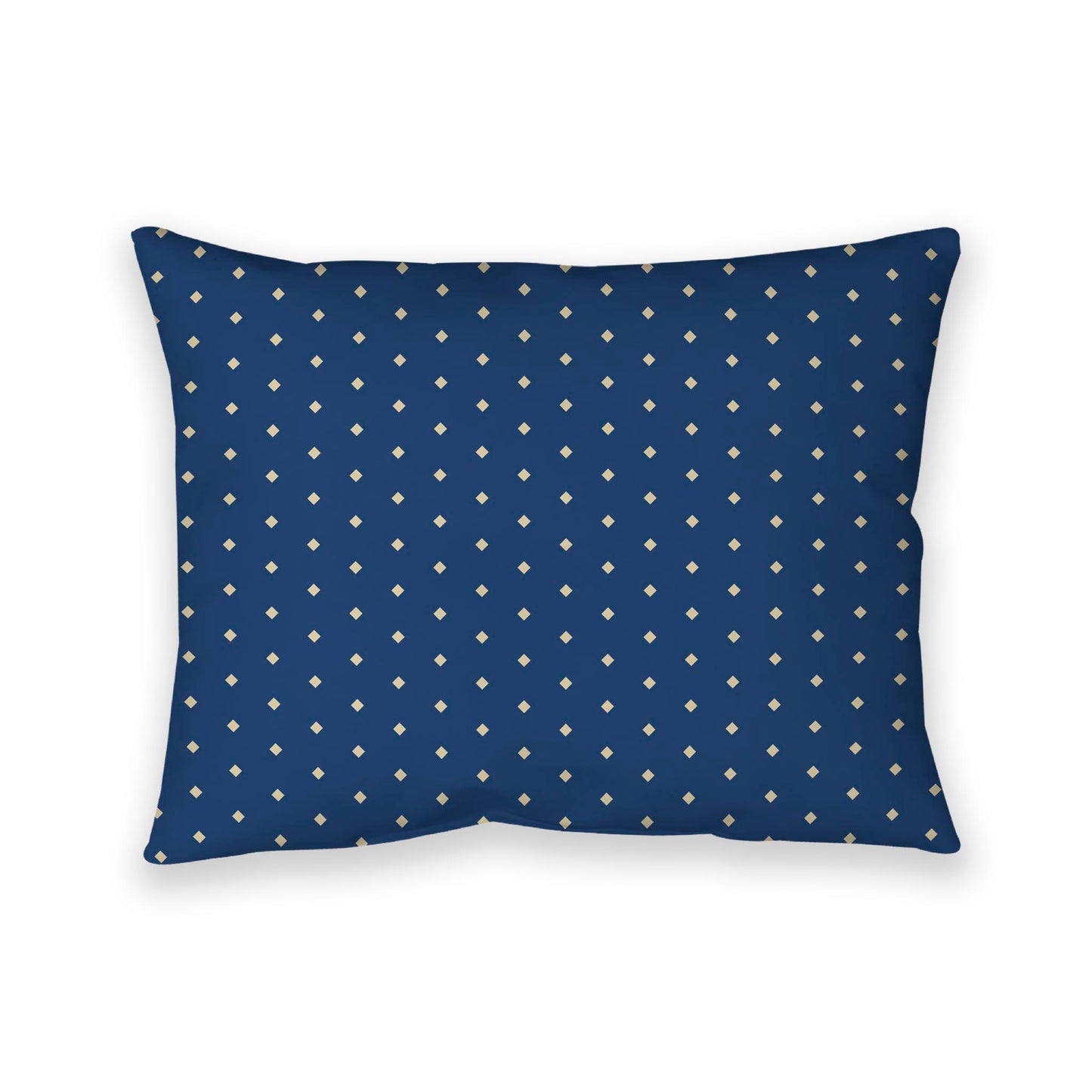 Royal Blue Cotton Canvas Cushion Covers with Fine Tan Diamonds on Front, CACU-CC-1294-112, 66 x 51 cm / 26 x 20 inches