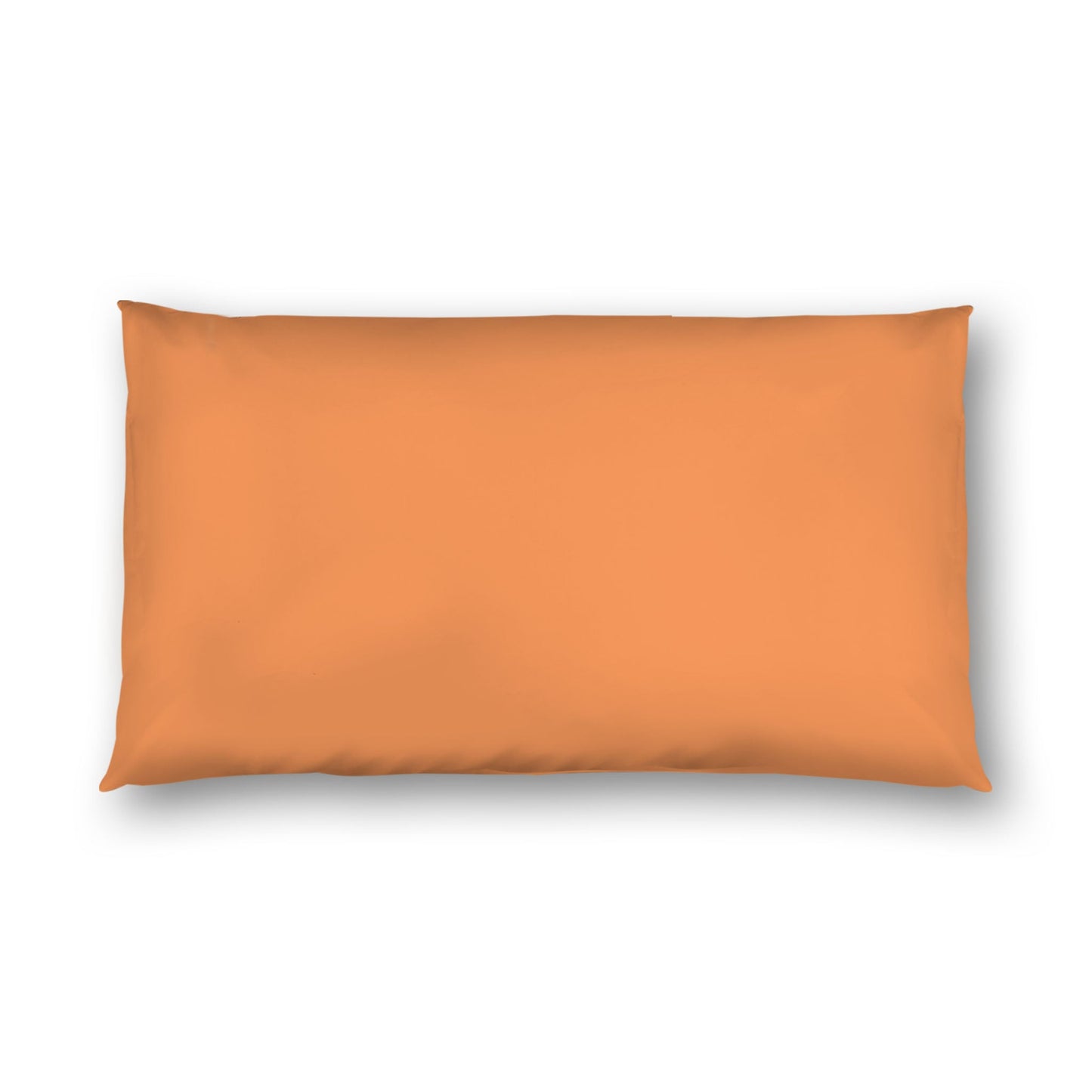Orange Cotton Sateen Sham, White Reverse Side, King - 20 x 36 inches