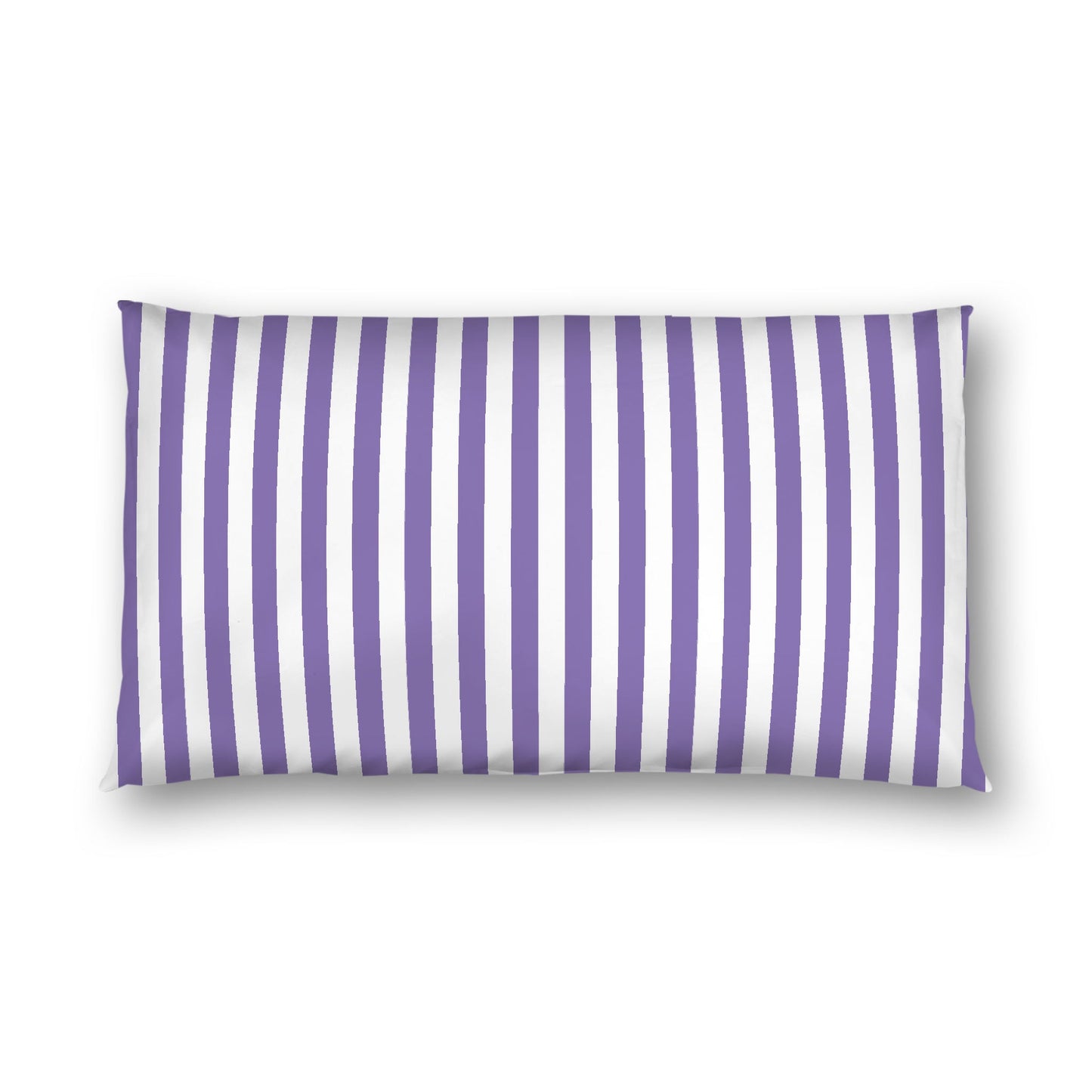 Off-White Cotton Sateen Sham, Purple Bars on Front, King - 20 x 36 inches