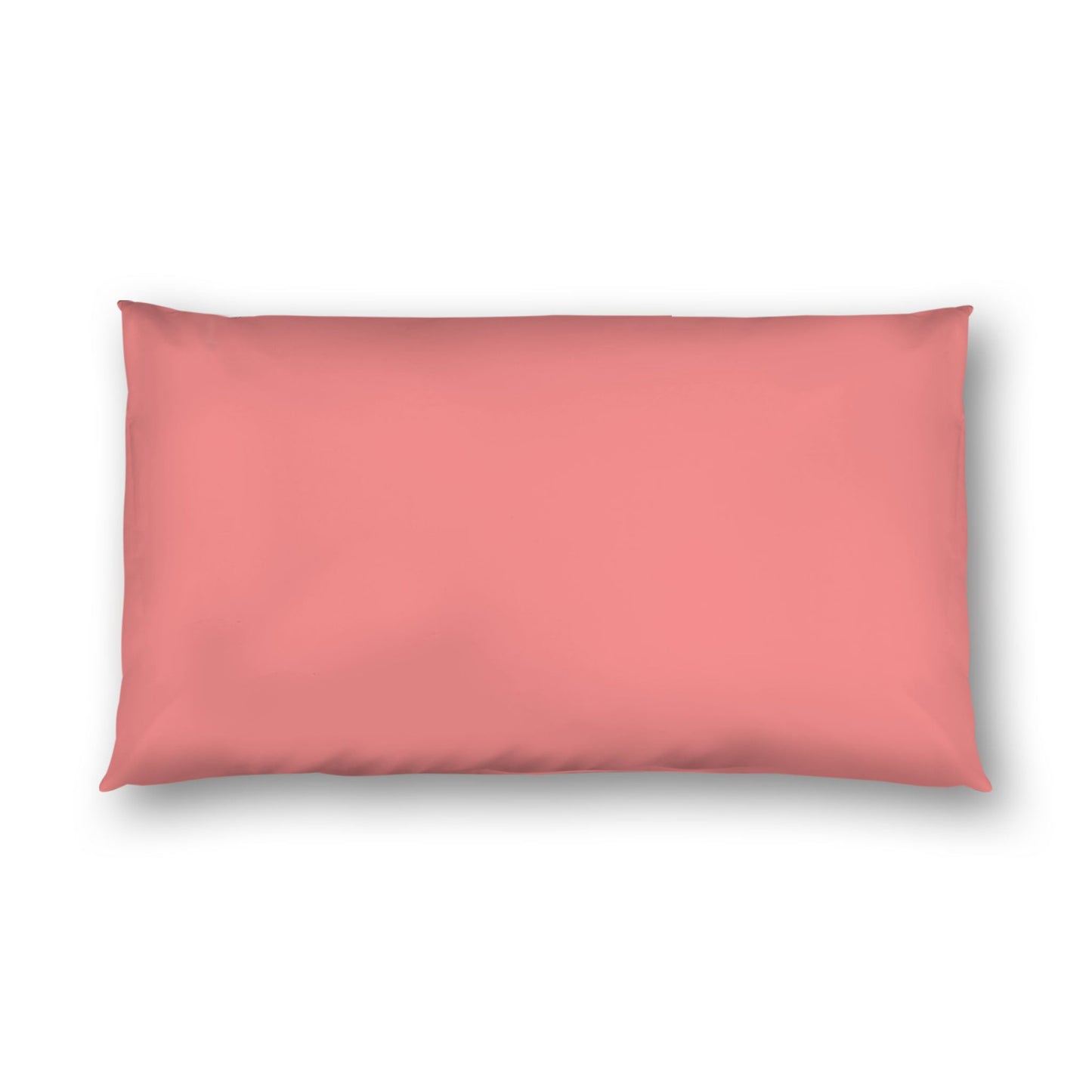 Pink Cotton Sateen Sham, White Reverse Side, King - 20 x 36 inches