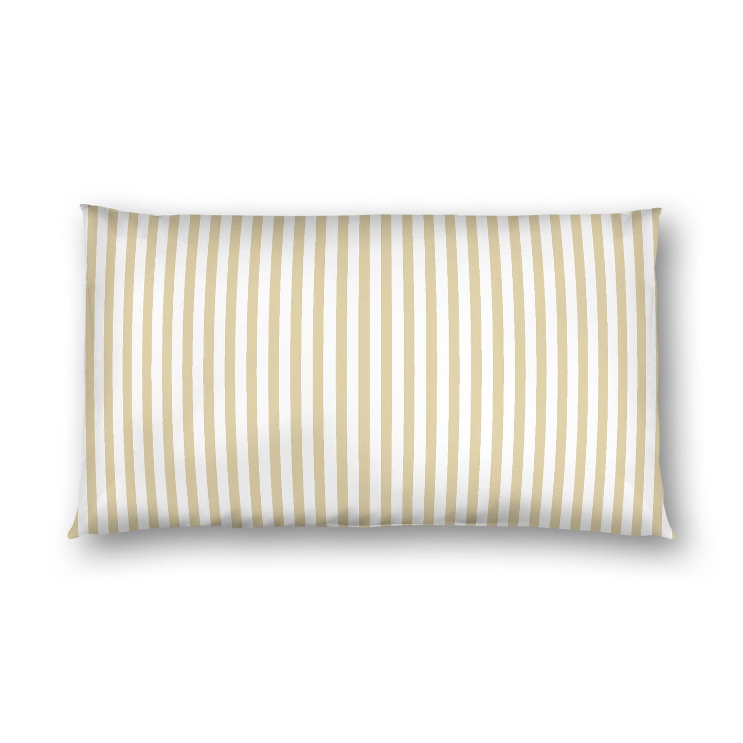 Off-white Cotton Sateen Sham, Thin Desert Sand Bars on Front, White Reverse Side, King - 20 x 36 inches