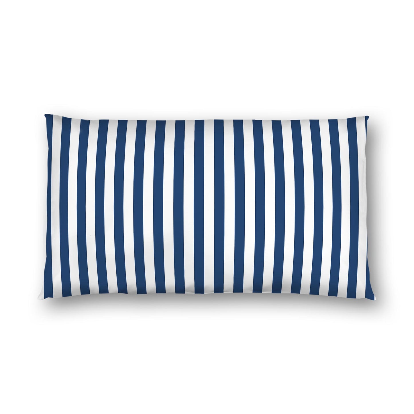 Off-white Cotton Sateen Sham, Royal Blue Bars on Front, White Reverse Side | CSSH-1291-051, King - 51 x 91 cm / 20 x 36 inches