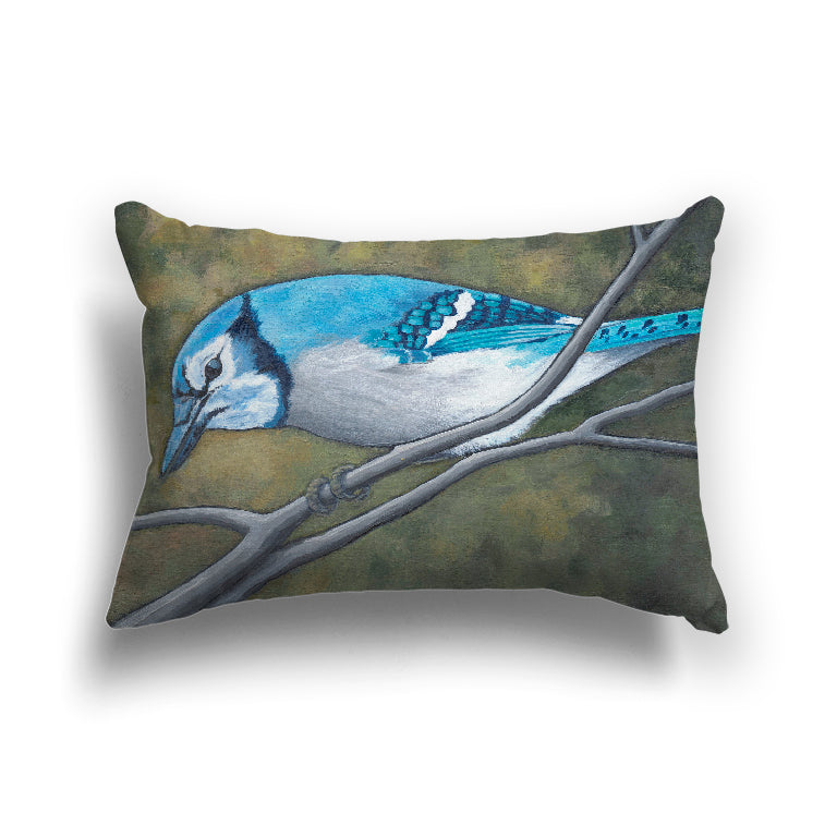 Fine Art Cushion Cover | Blue Jay, CAPC-2148, 51 x 36 cm / 20 x 14 inches