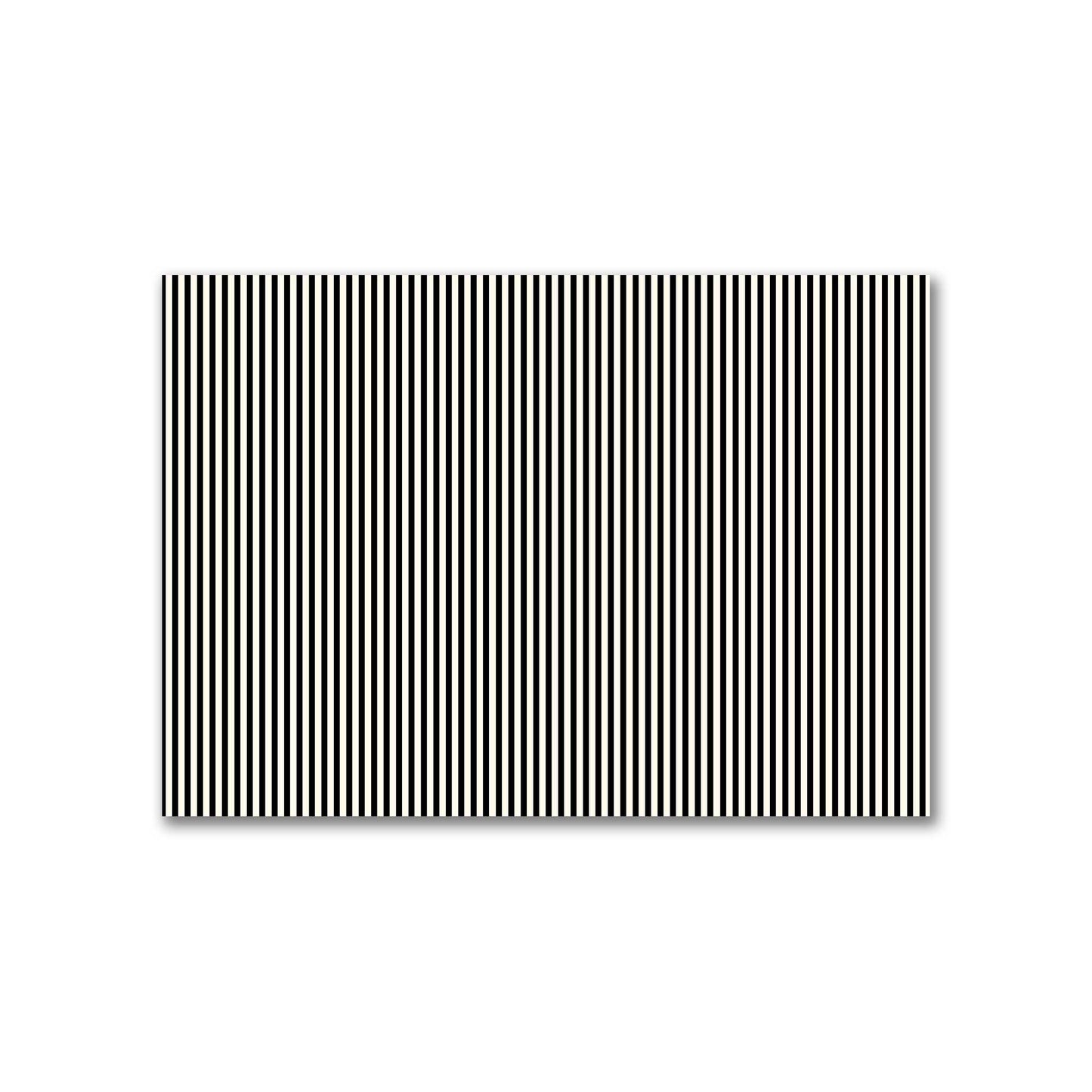 Cotton Canvas Fabric with Thin Black Bars on Pale Cream, FACC-1013-241