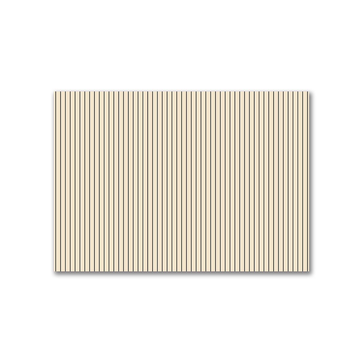 Cotton Canvas Fabric with Fine Black Stripes on Beige, FACC-1015-151