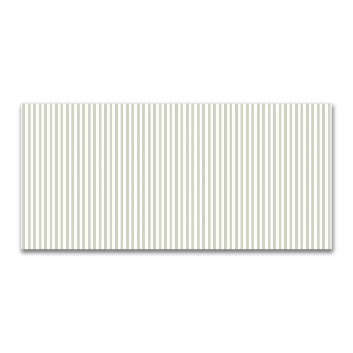 Off-White Cotton Canvas Fabric with Pale Green Bars | 3 metres - 3 x 1.4 m / 117 x 55 inches