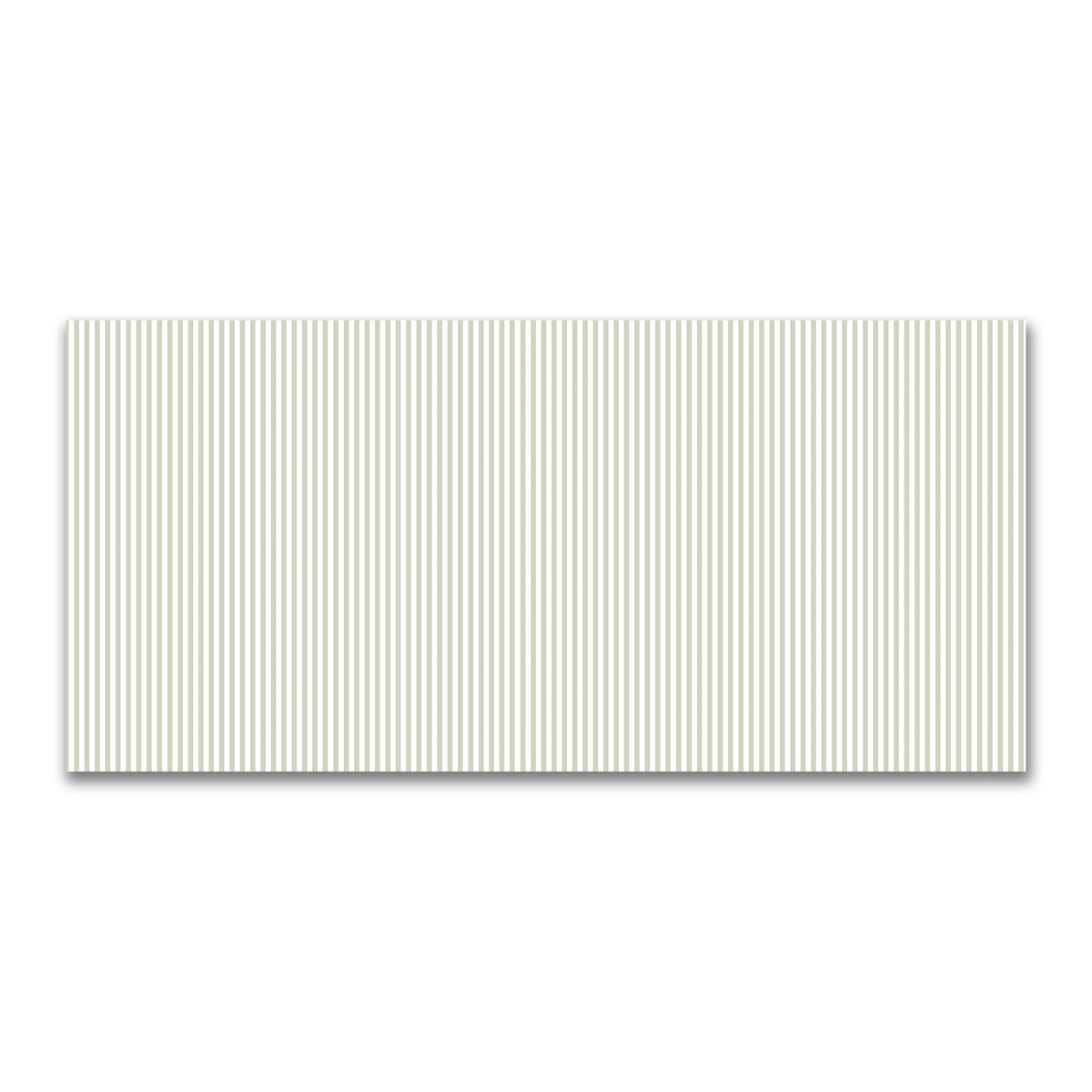 Off-White Cotton Canvas Fabric with Thin Pale Green Bars | 3 metres - 3 x 1.4 m / 117 x 55 inches