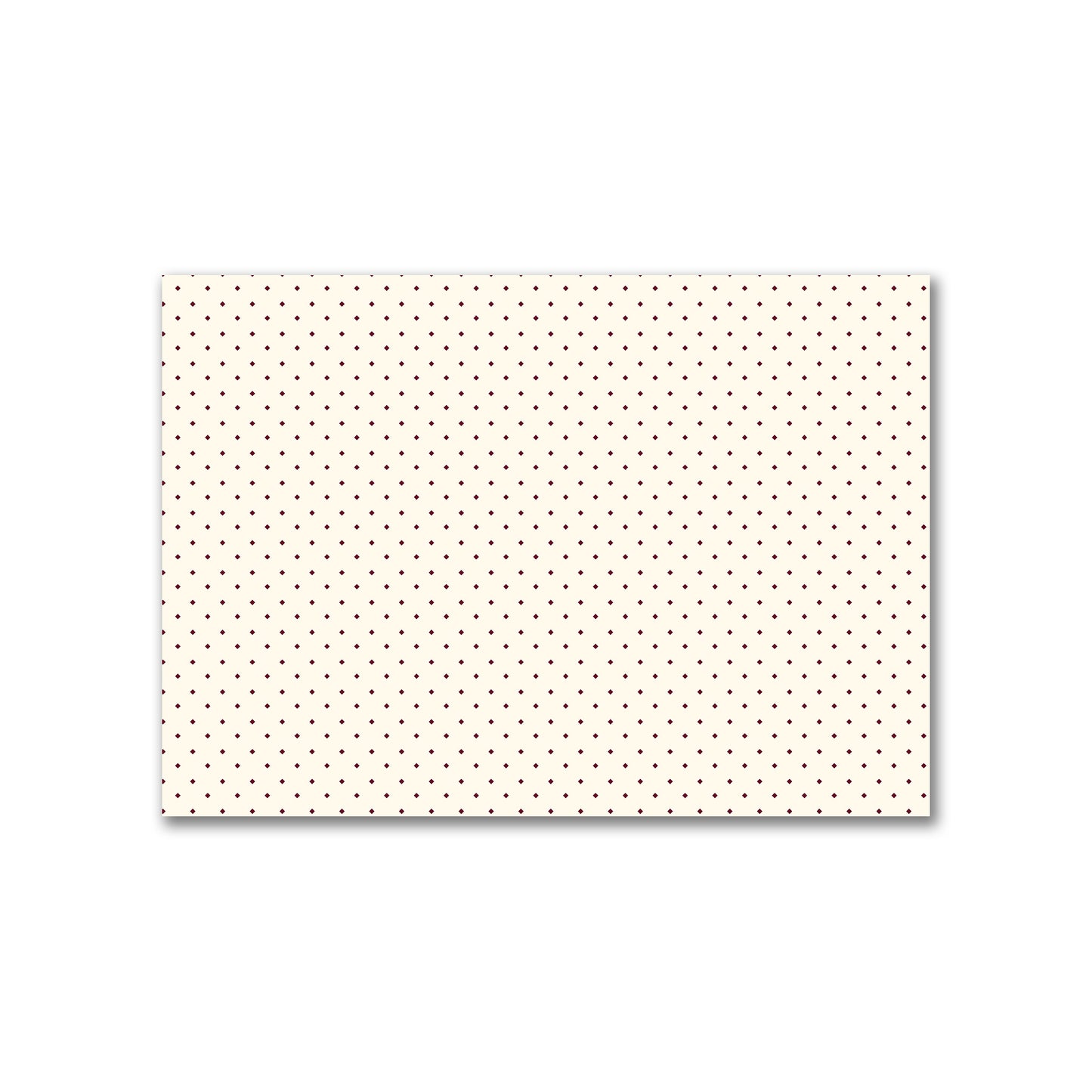 Cotton Canvas Fabric with Burgundy Red Diamonds on Pale Cream, FACC-1283-101
