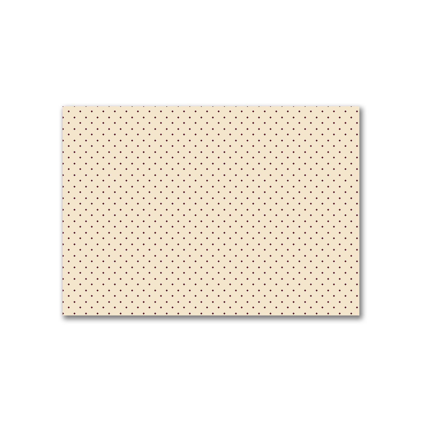 Cotton Canvas Fabric with Burgundy Red Diamonds on Beige, FACC-1285-101