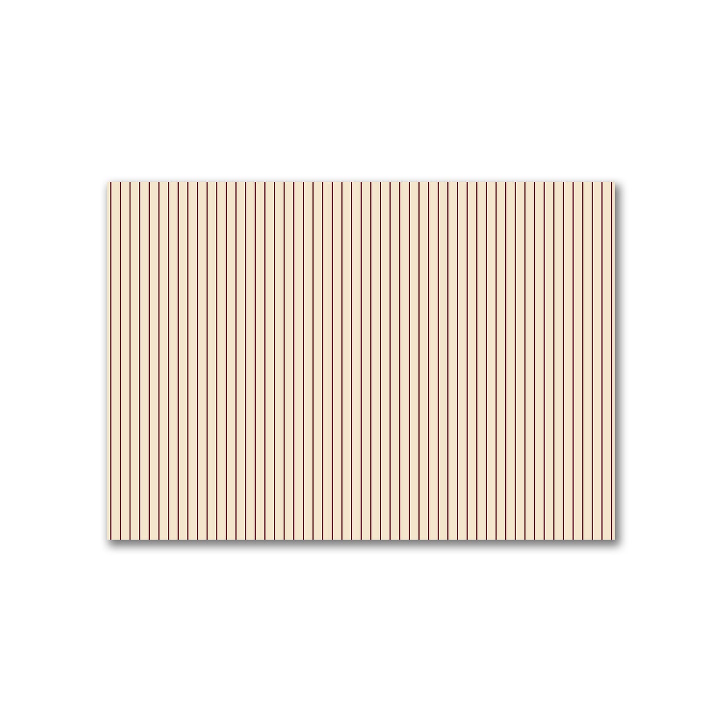 Cotton Canvas Fabric with Fine Burgundy Red Stripes on Beige, FACC-1285-151