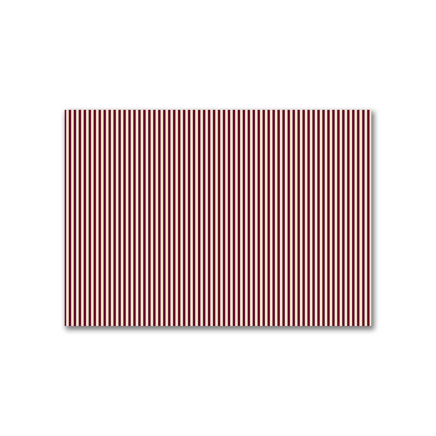 Cotton Canvas Fabric with Thin Burgundy Red Bars on Beige, FACC-1285-241