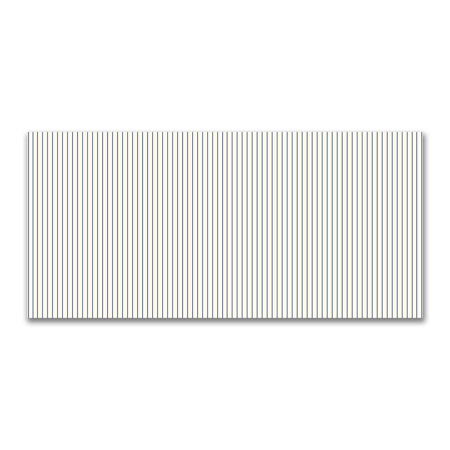 Cotton Canvas Fabric with Fine Royal Blue Stripes on Pale Cream, FACC-1293-151