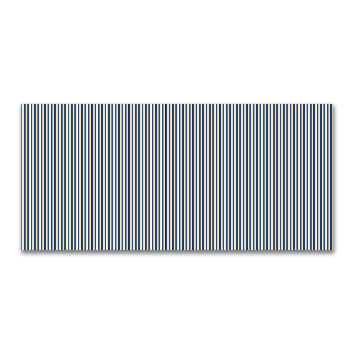 Cotton Canvas Fabric with Thin Royal Blue Bars on Beige, FACC-1295-241