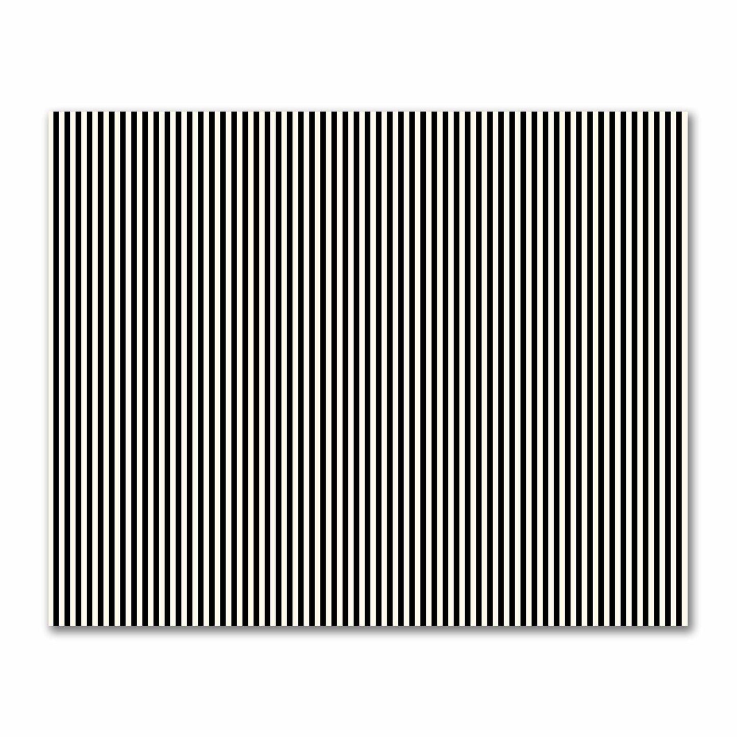 Cotton Sateen Fabric with Black Bars on Pale Cream, FACS-1013-051