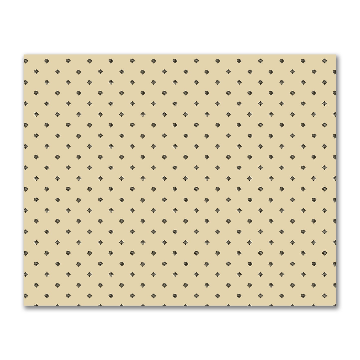 Tan Cotton Sateen Fabric with Black Hand-painted Swizzle Motif Print | FACS-1014-171