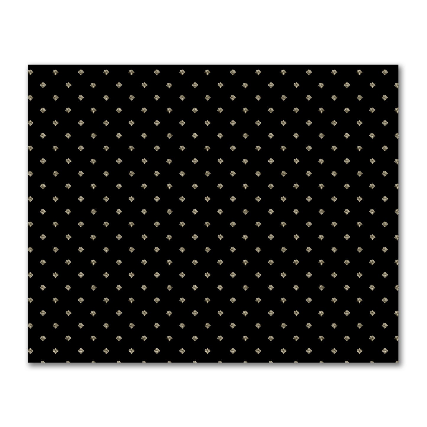 Black Cotton Sateen Fabric with Tan Hand-painted Swizzle Motif Print | FACS-1014-172