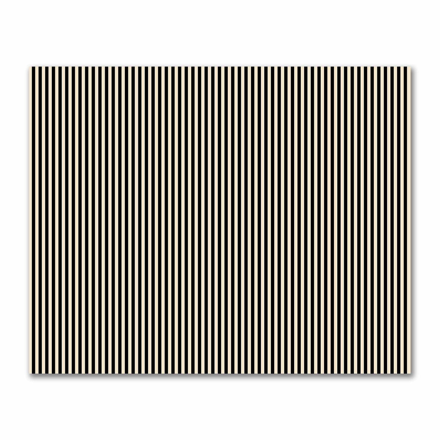 Cotton Sateen Fabric with Black Bars on Beige, FACS-1015-051