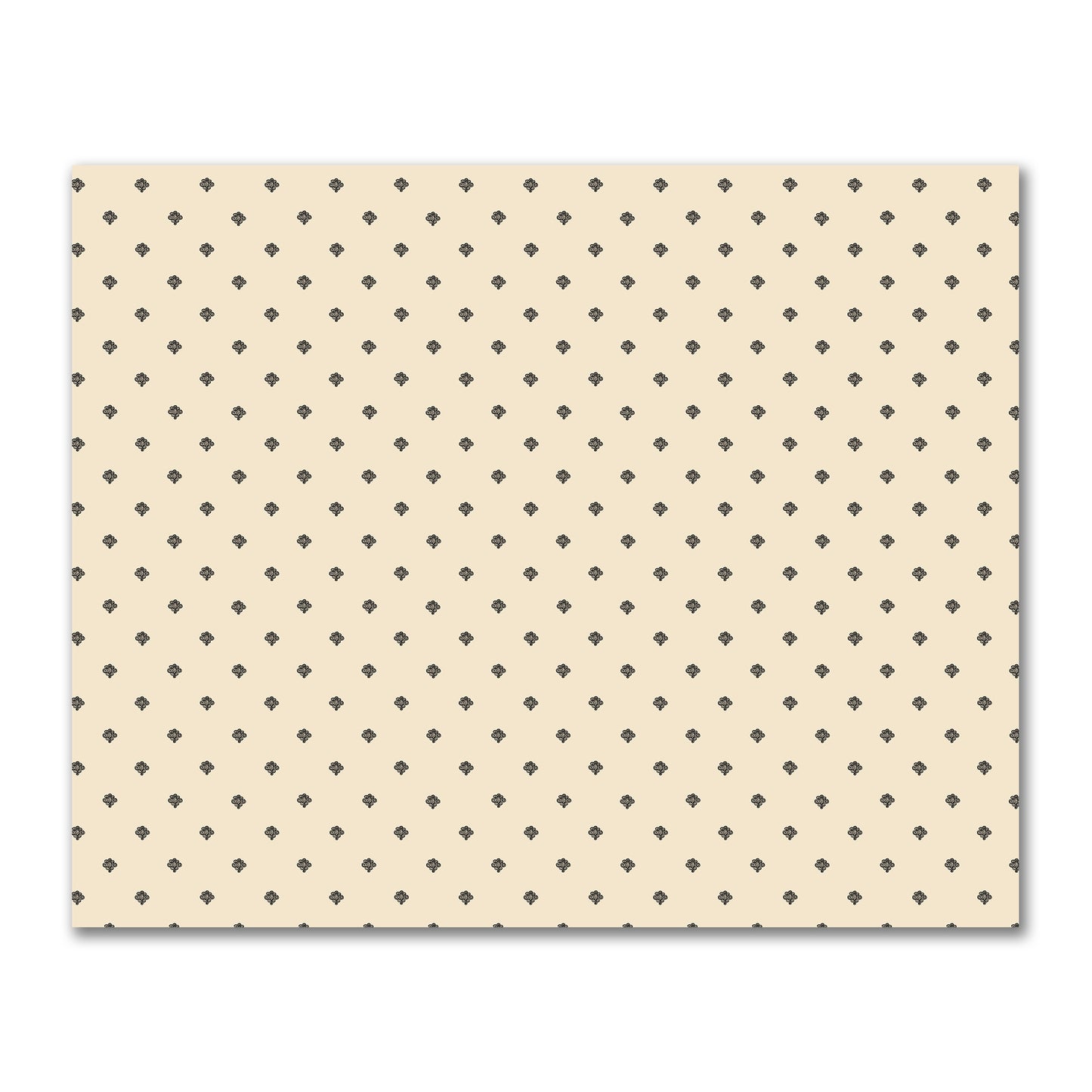 Beige Cotton Sateen Fabric with Black Hand-painted Swizzle Motif Print | FACS-1015-171