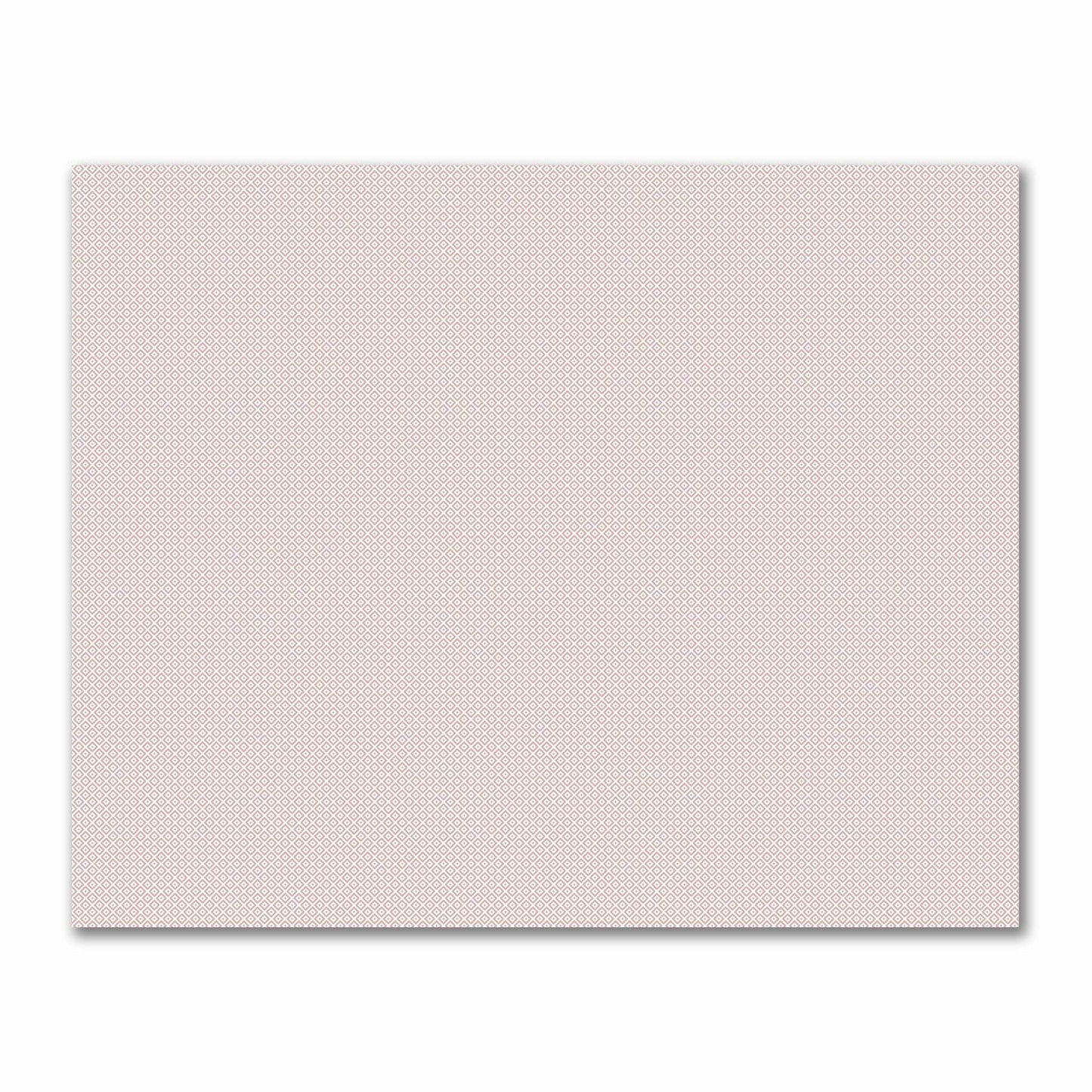 Off-White Cotton Sateen Fabric with Salmon Repeating Square Motif Print | FACS-1139-122