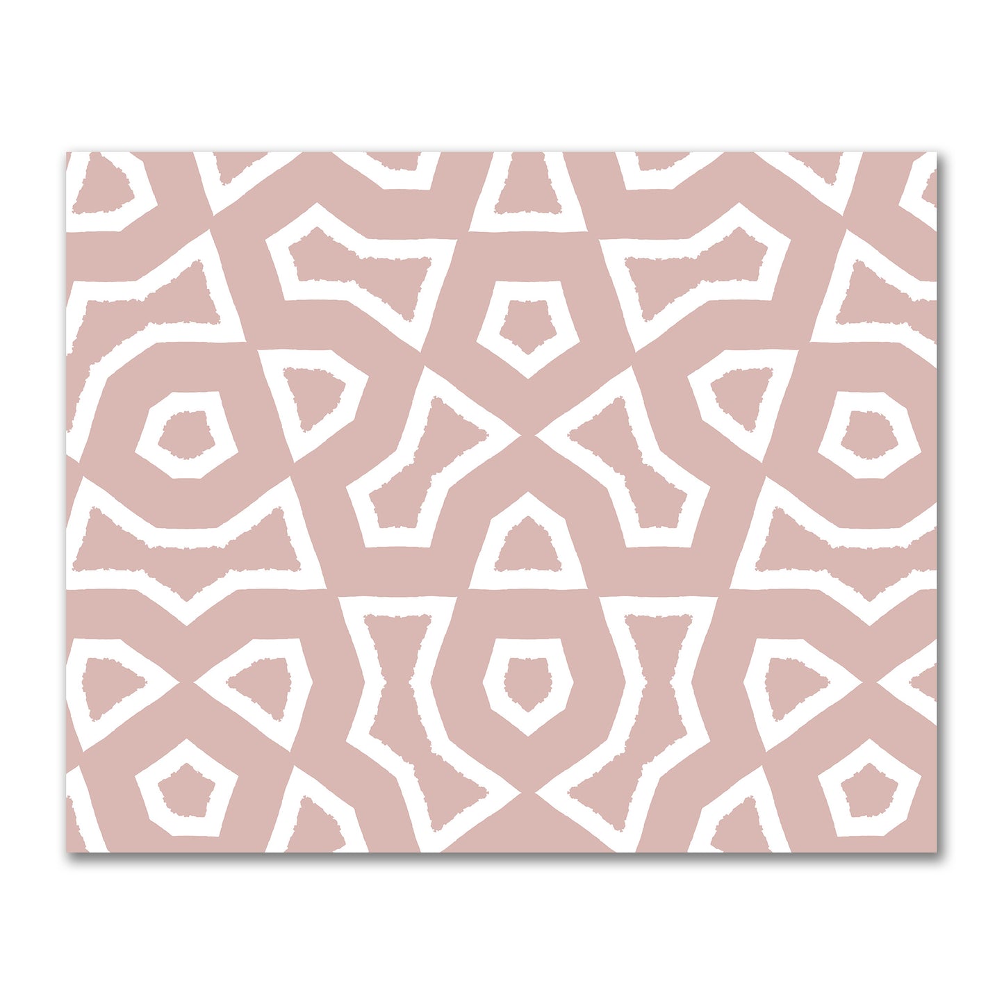 Salmon Cotton Sateen Fabric with Bold Off-White Graphic | FACS-1139-392