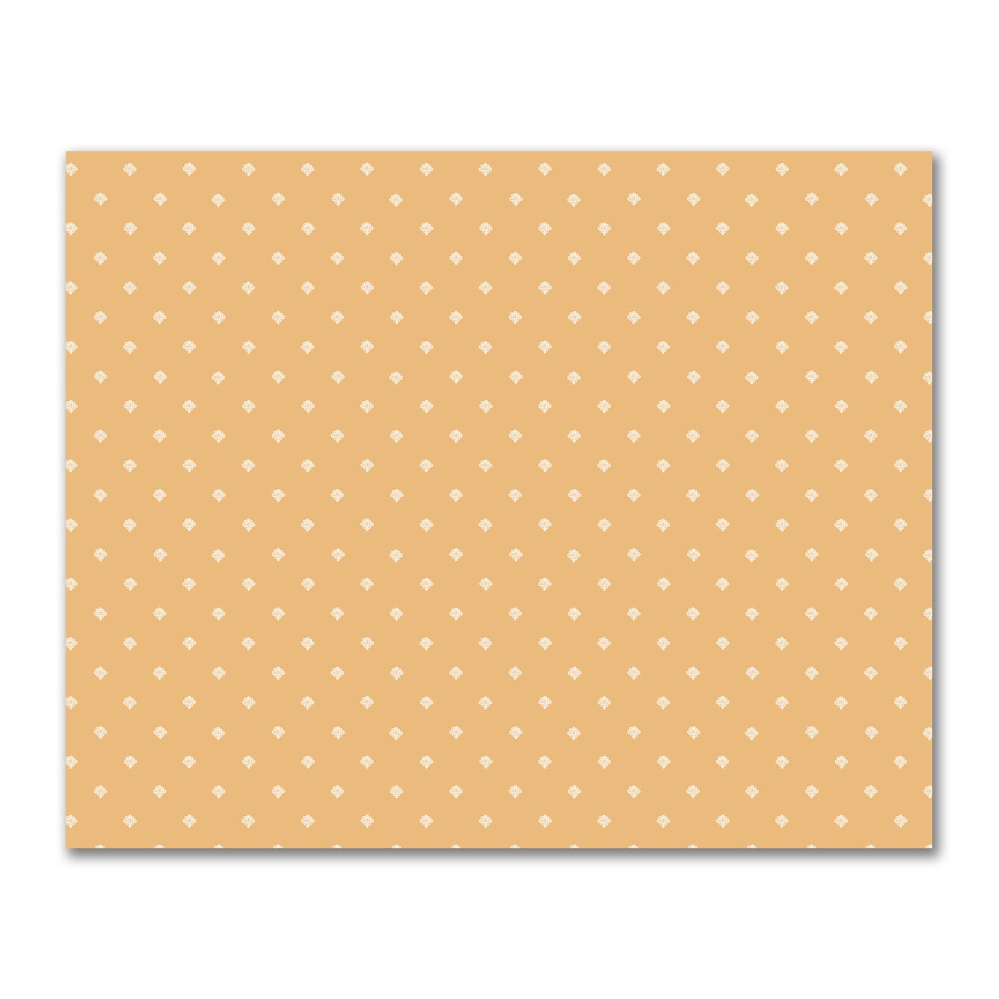 Pale Orange Cotton Sateen Fabric with Off-White Hand-painted Swizzle Motif Print | FACS-1232-172