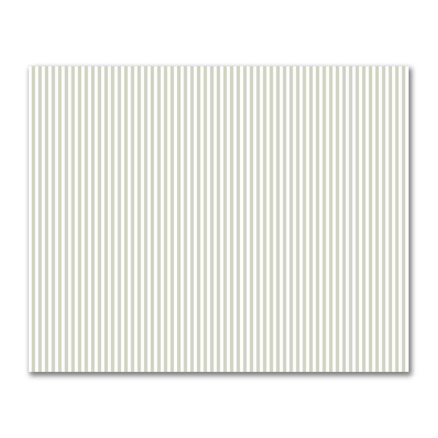 Off-White Cotton Sateen Fabric with Pale Green Bars, FACS-1241-051