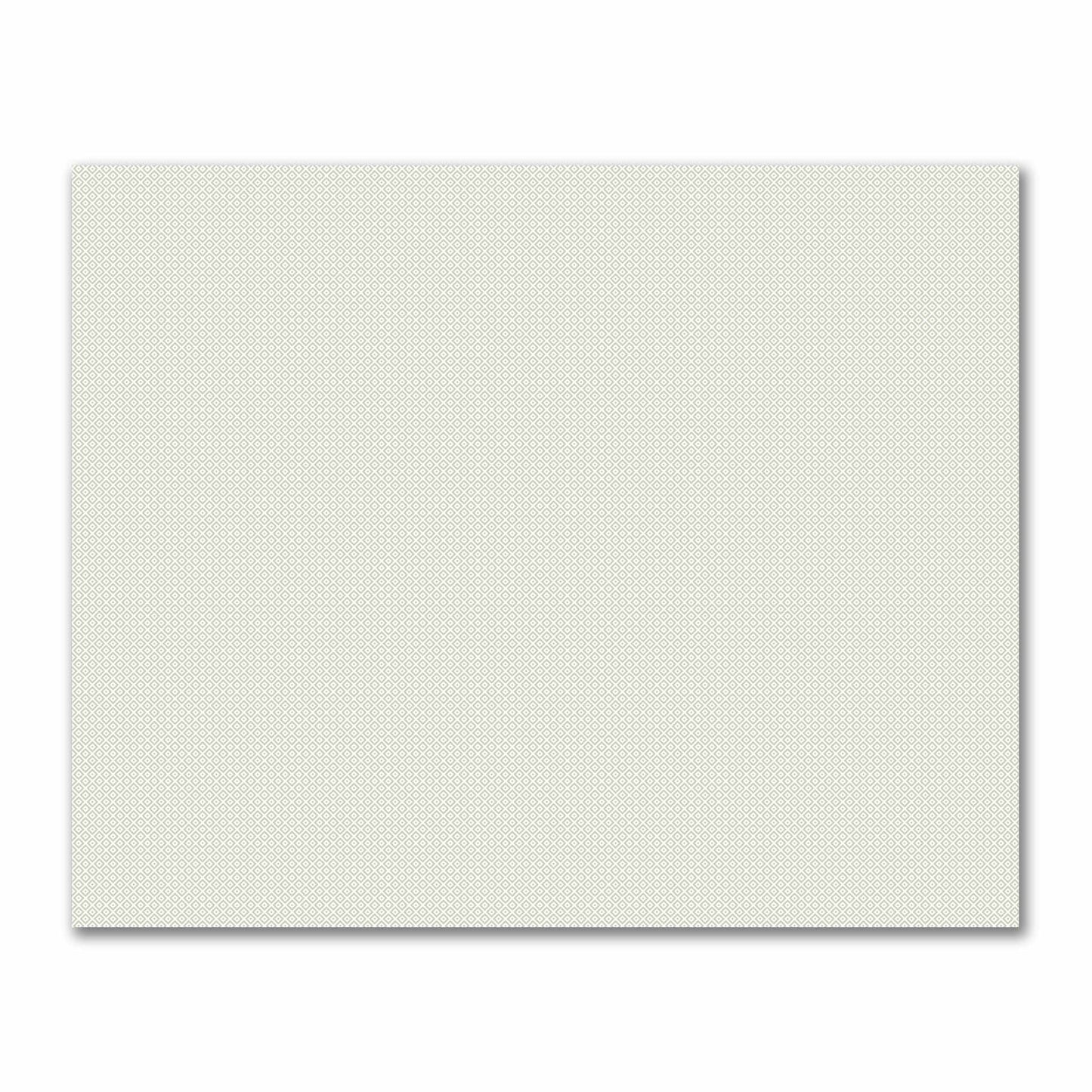 Off-White Cotton Sateen Fabric with Pale Green Repeating Square Motif Print | FACS-1241-122