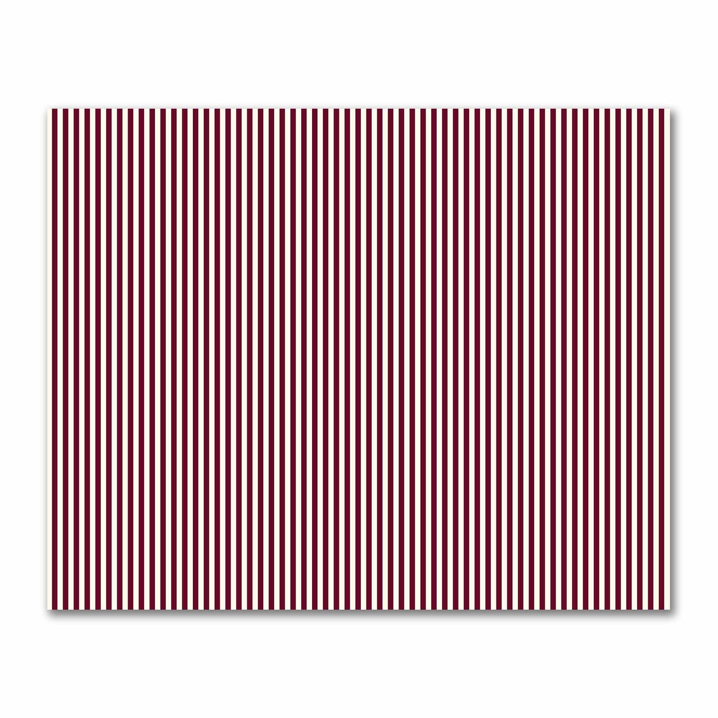 Cotton Sateen Fabric with Burgundy Red Bars on Pale Cream, FACS-1283-051