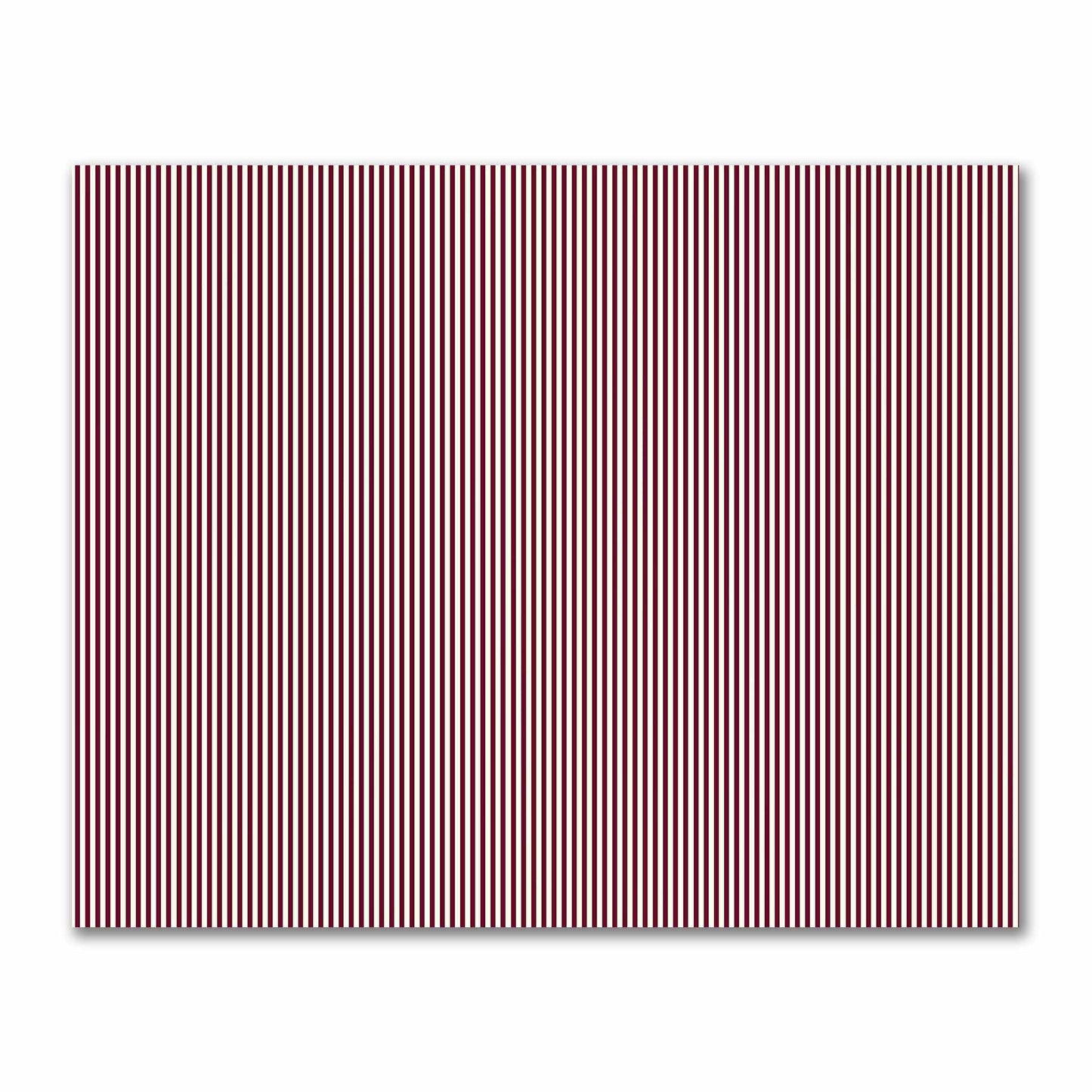 Cotton Sateen Fabric with Thin Burgundy Red Bars on Pale Cream, FACS-1283-241