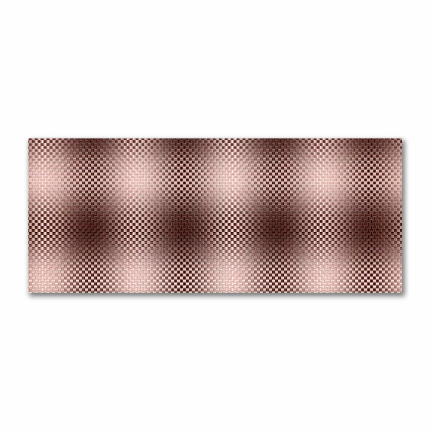 Tan Cotton Sateen Fabric with Burgundy Red Double Weave Motif Print | FACS-1284-144
