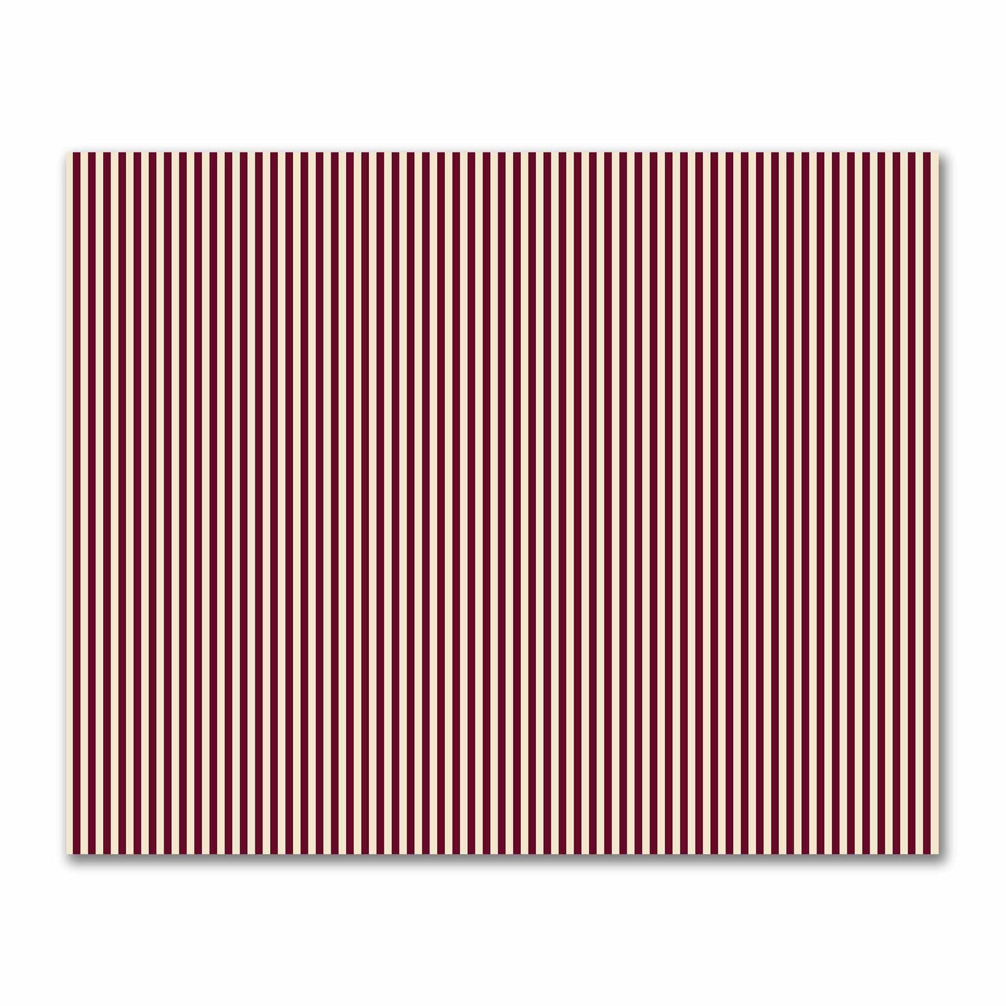 Cotton Sateen Fabric with Burgundy Red Bars on Beige, FACS-1285-051