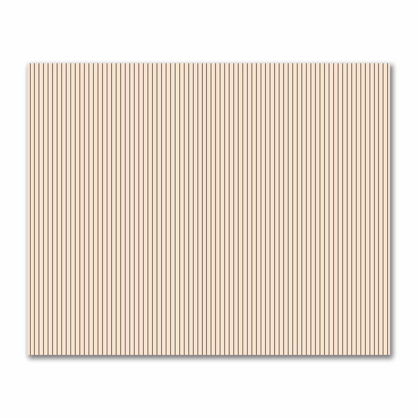 Cotton Sateen Fabric with Fine Burgundy Red Stripes on Beige, FACS-1285-151