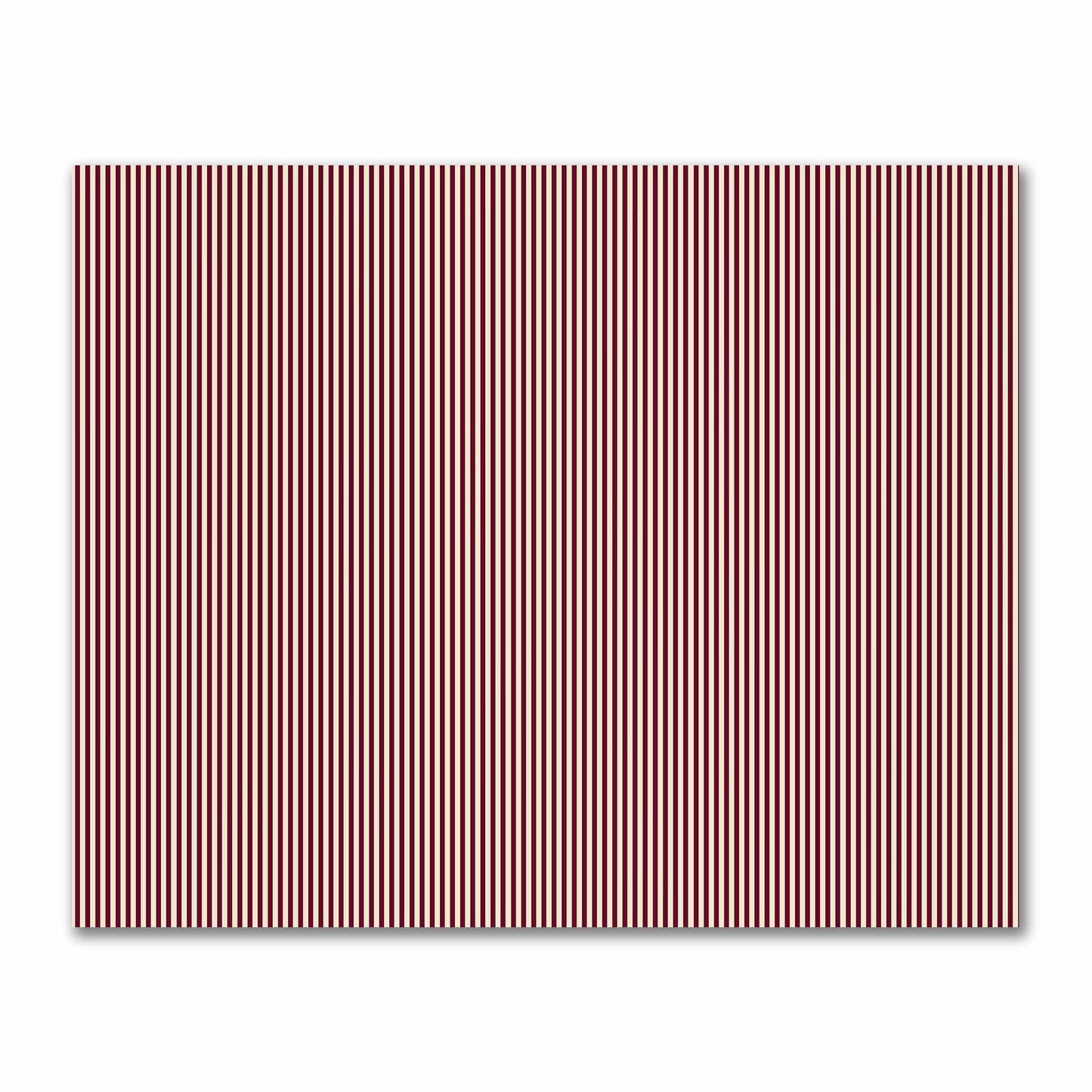 Cotton Sateen Fabric with Thin Burgundy Red Bars on Beige, FACS-1285-241