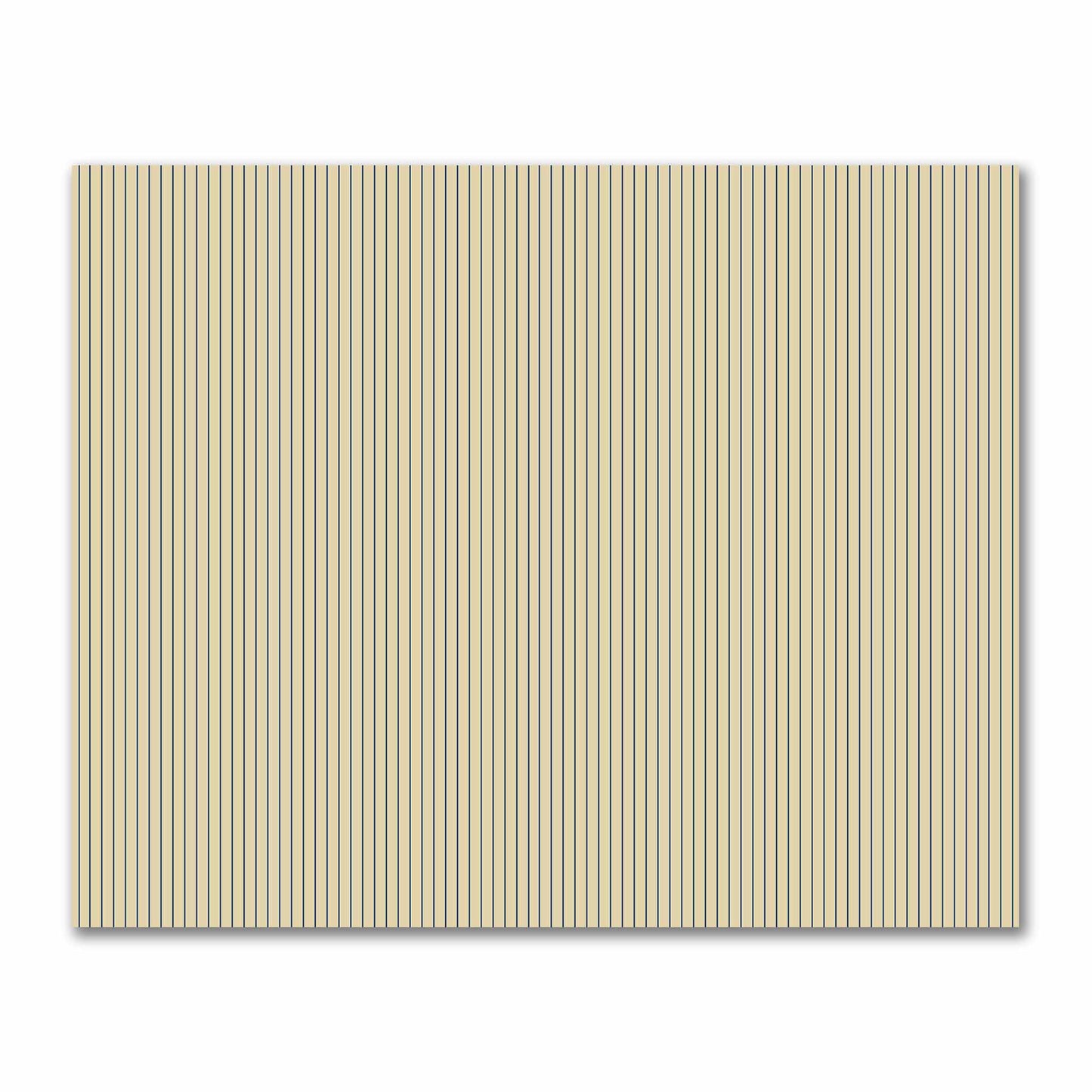 Canvas Fabric with Fine Royal Blue Stripes on Tan, FACS-1294-151