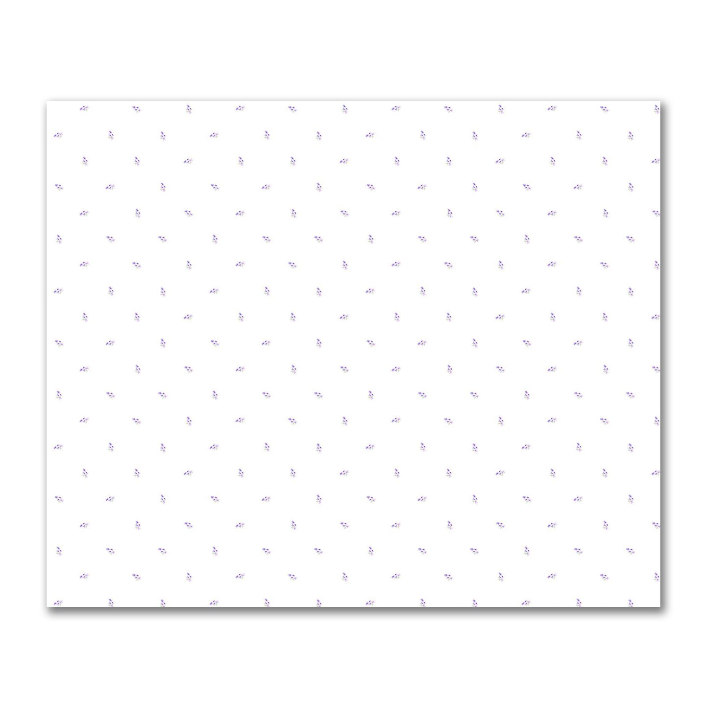 Cotton Sateen Fabric with Hand-painted Small Purple Watercolor Floral Pattern Print, FACS-1326