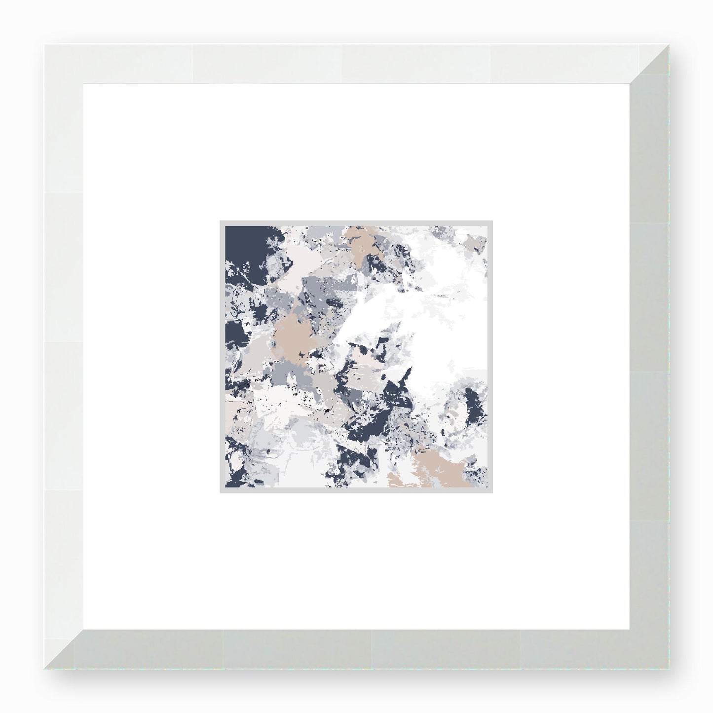 Framed Graphic Art Print, Faux Mat - 12x12 inches | FMS-1220-7695, Prints, Fine art, White Frame, 30 x 30 cm ,12 x 12 inches