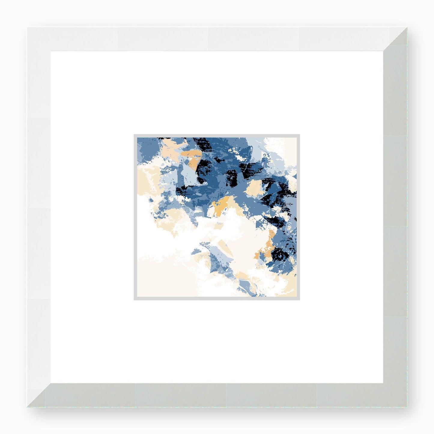 Framed Graphic Art Print, Faux Mat - 12x12 inches | FMS-1230-7693, Prints, Fine art, White Frame, 30 x 30 cm ,12 x 12 inches
