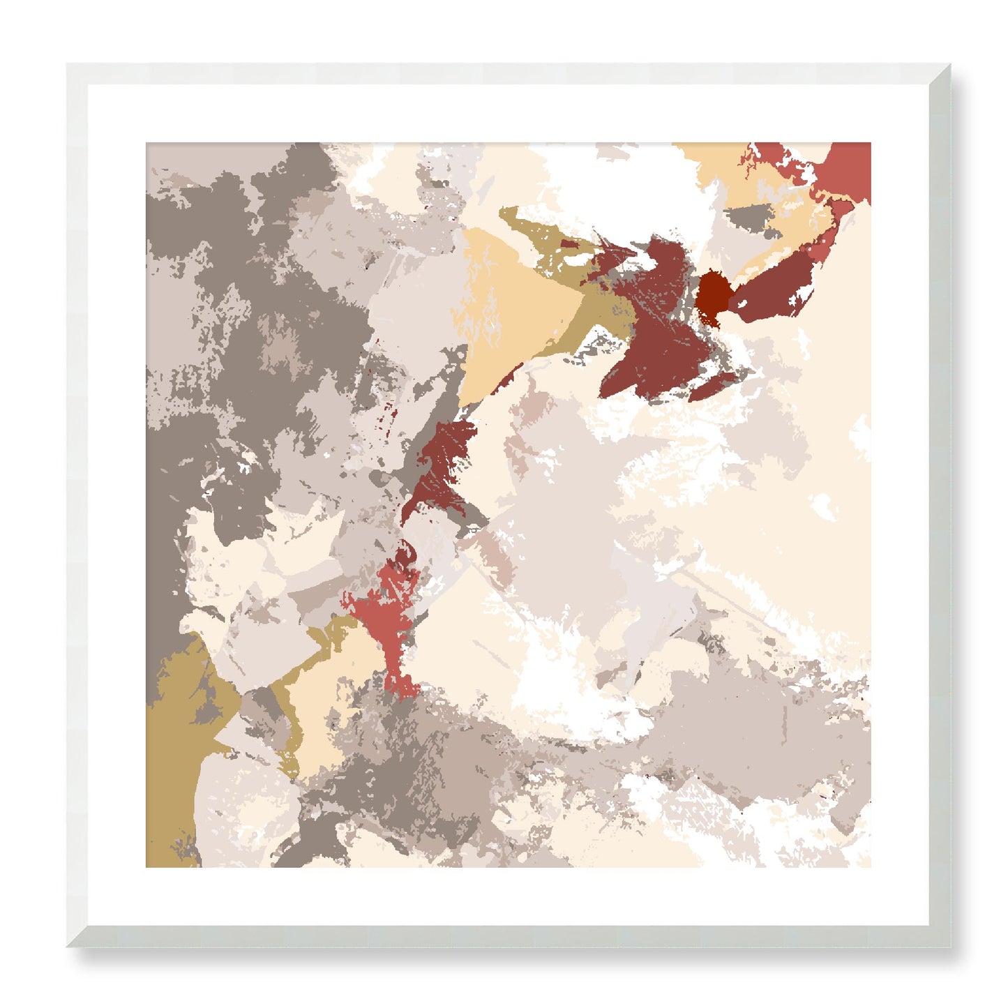 Framed Graphic Art Print, White Mat - 8x8 12x12 16x16 20x20 24x24 28x28 inches | FPS-1130-7691, Prints, Graphic art, White Frame, 71 x 71 cm ,28 x 28 inches