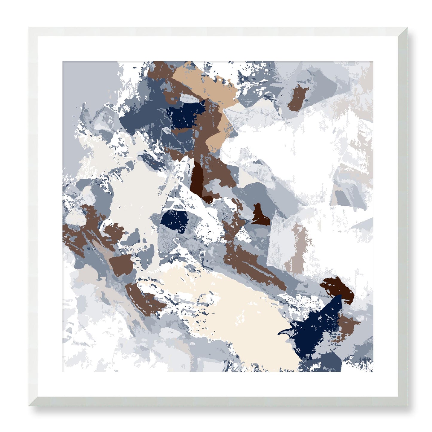 Framed Graphic Art Print, White Mat - 8x8 12x12 16x16 20x20 24x24 28x28 inches | FPS-1161-7690, Prints, Graphic art, White Frame, 71 x 71 cm ,28 x 28 inches