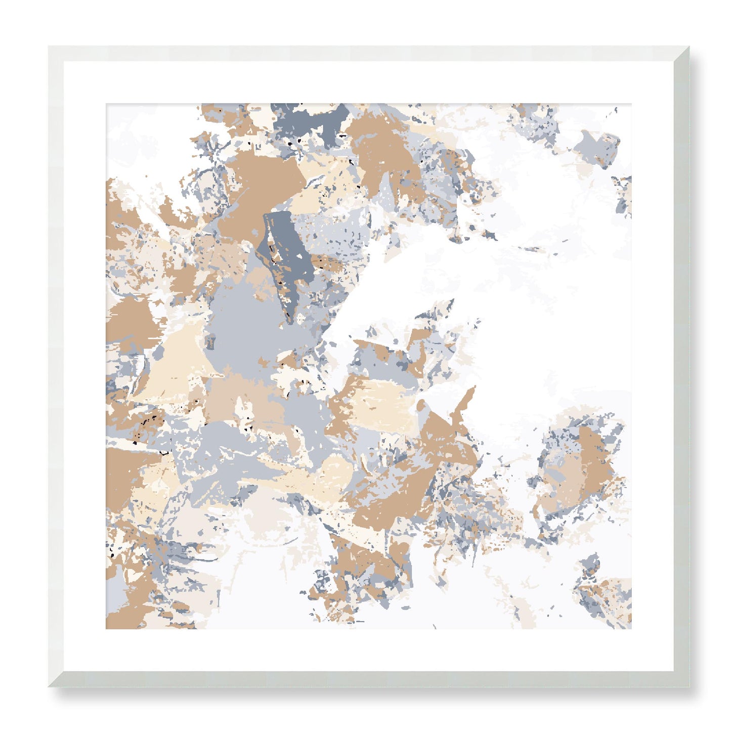Framed Graphic Art Print, White Mat - 8x8 12x12 16x16 20x20 24x24 28x28 inches | FPS-1163-7695, Prints, Graphic art, White Frame, 71 x 71 cm ,28 x 28 inches