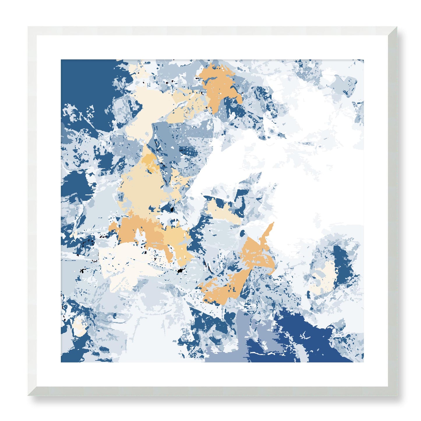 Framed Graphic Art Print, White Mat - 8x8 12x12 16x16 20x20 24x24 28x28 inches | FPS-1230-7695, Prints, Graphic art, White Frame, 71 x 71 cm ,28 x 28 inches